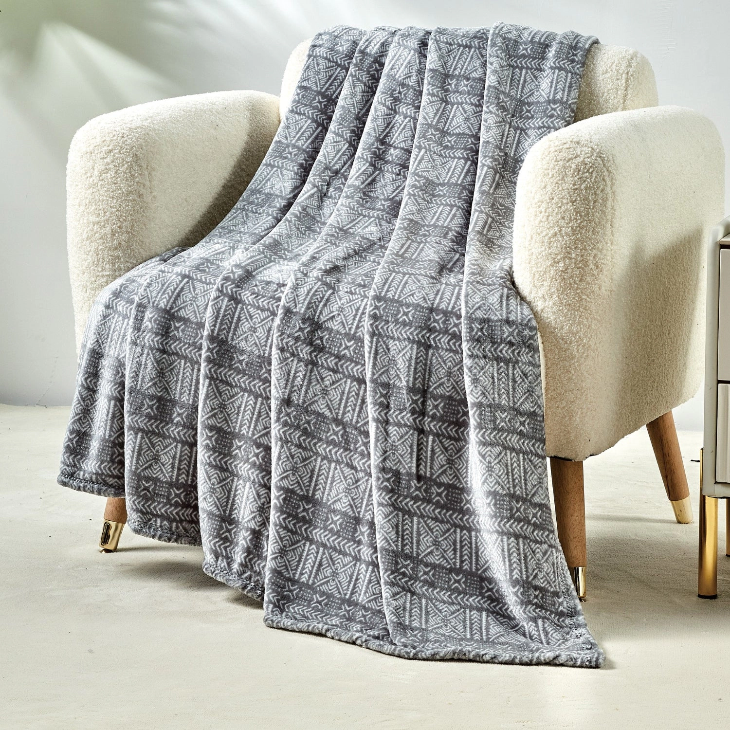 Takoda Sloth Micro Plush Decorative All Season Throw Blanket 50" x 60" Gray by Plazatex