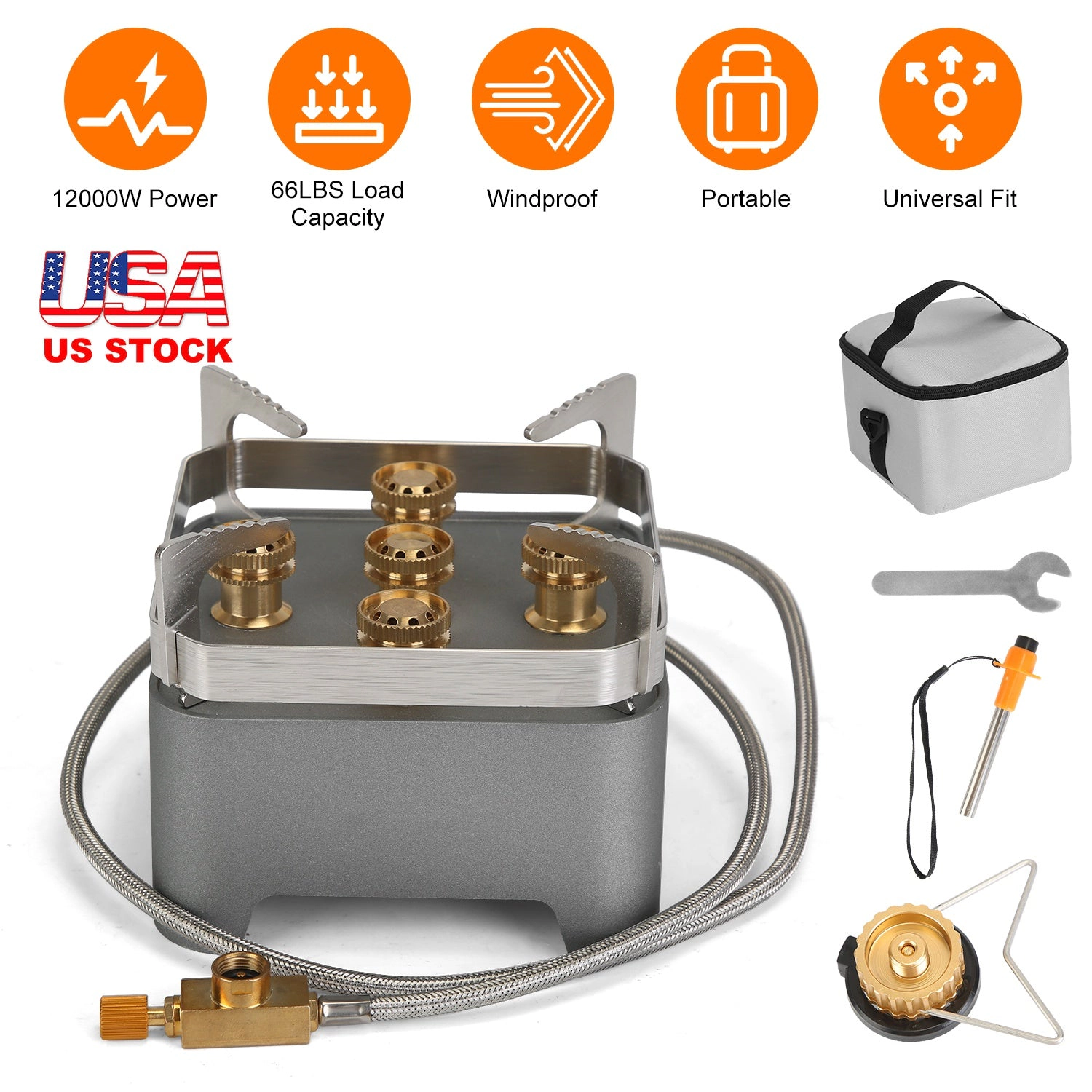 GBruno 12000W Windproof Portable Camping Stove