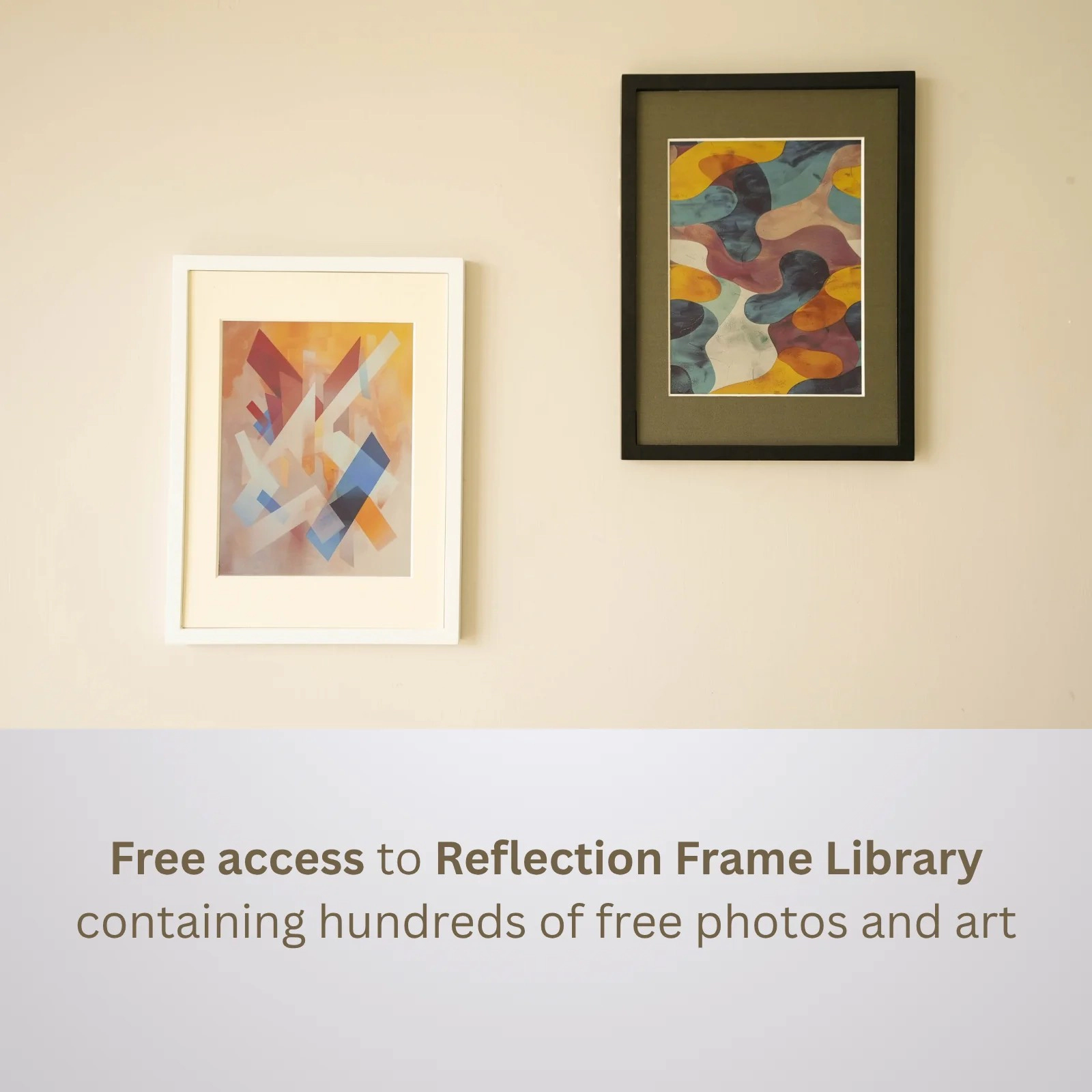 Reflection 13.3" Cordless E-Ink Wall Art Wood Photo Frame
