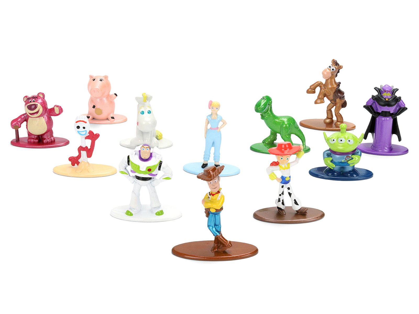Jada Collectible Set Of 12 Diecast Figures "Toy Story" Movie Franchise "Nano Metalfigs" Series Diecast Models