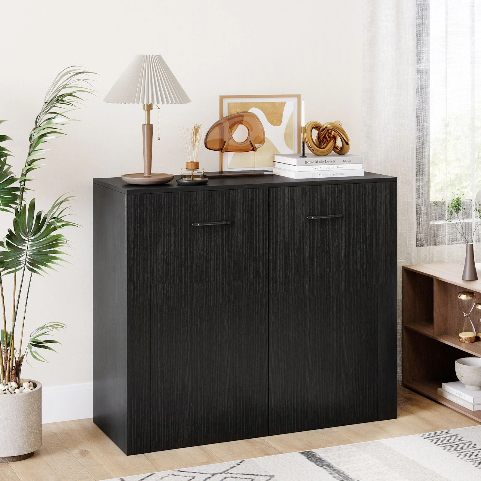 SlickBlue Modern Buffet Cabinet Sideboard Storage Organizer