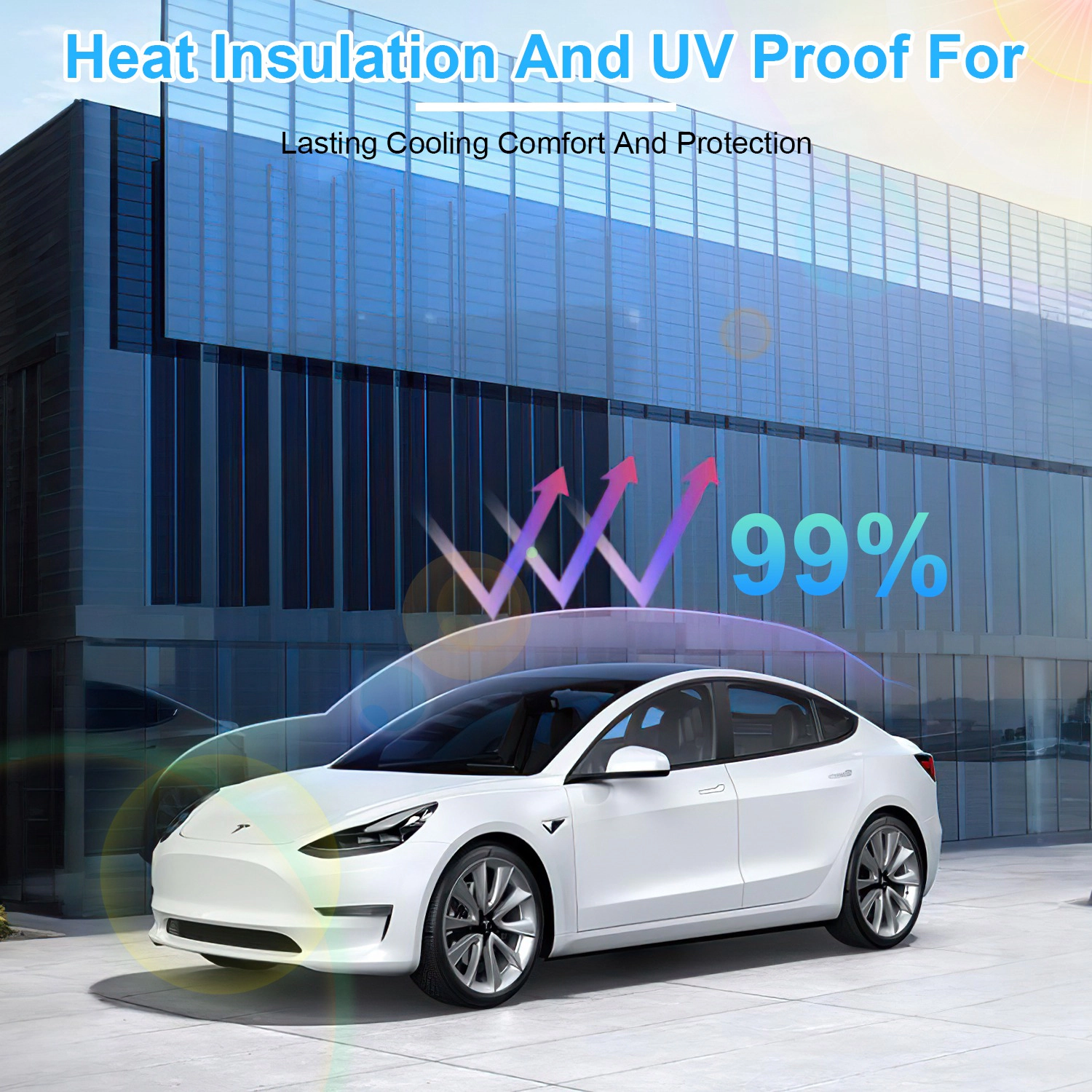 GBruno UV-Blocking Foldable Sunshade For Tesla Model Y
