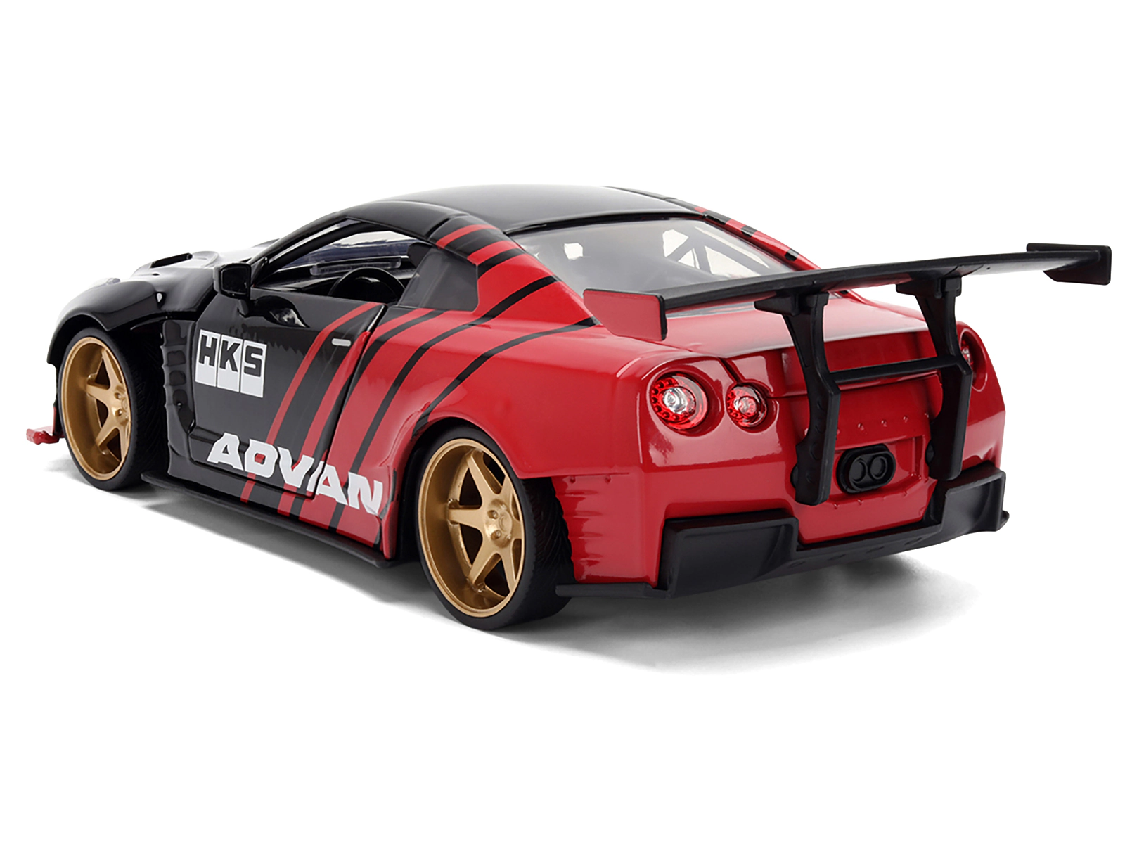Jada 2009 Nissan GT-R (R35) Ben Sopra "Advan" Black and Red "JDM Tuners" Series 1/24 Diecast Model Car by Jada