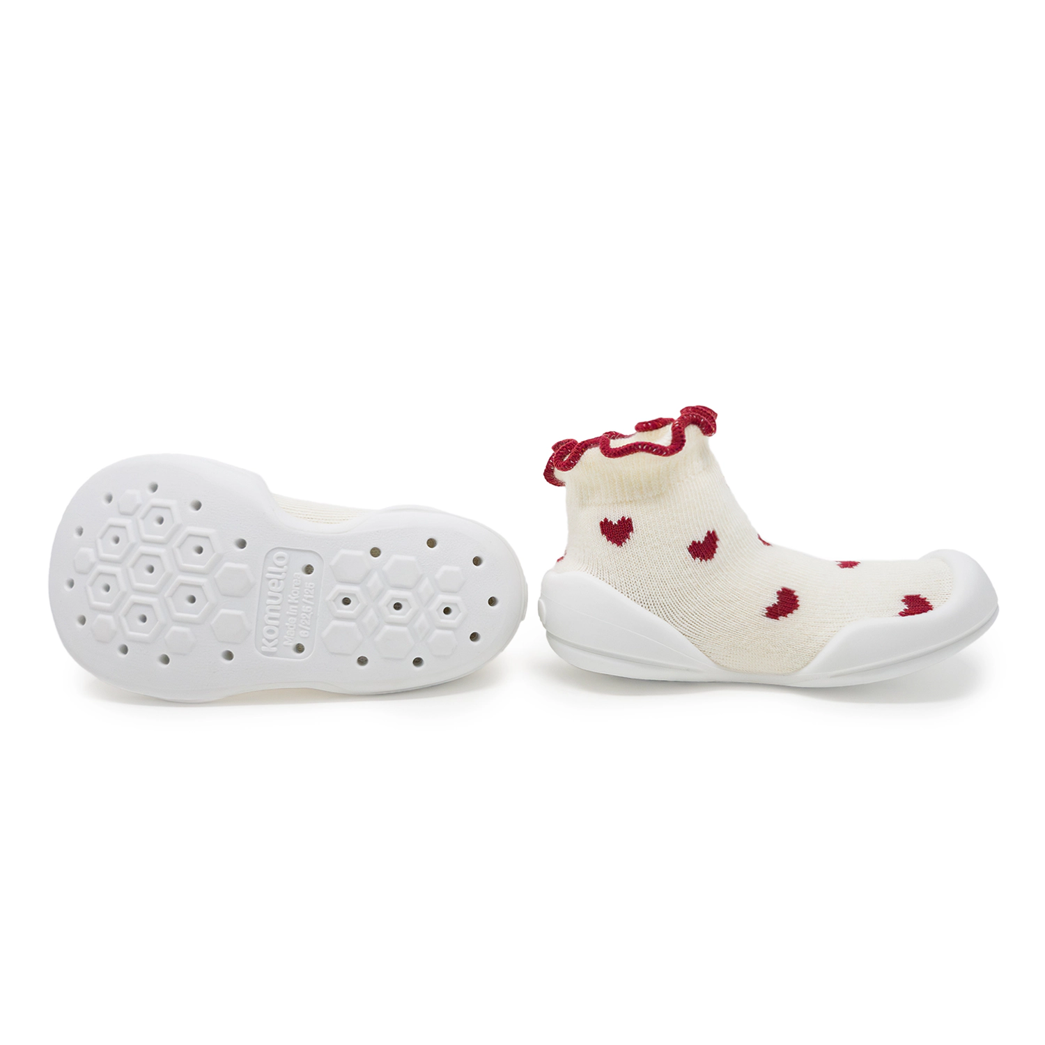 Komuello Baby Boy First Walk Sock Shoes Sweet Hearts