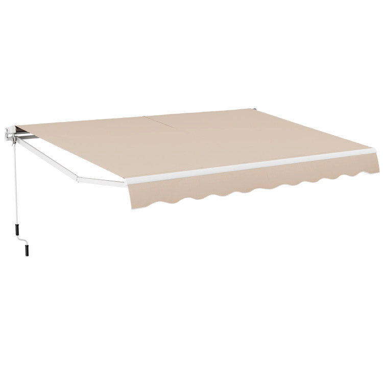 Hivvago 13 × 8 Feet Retractable Patio Awning Aluminum Deck Sunshade