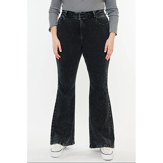KanCan Women's Plus Size Ultra High Rise Flare Jeans Amirah