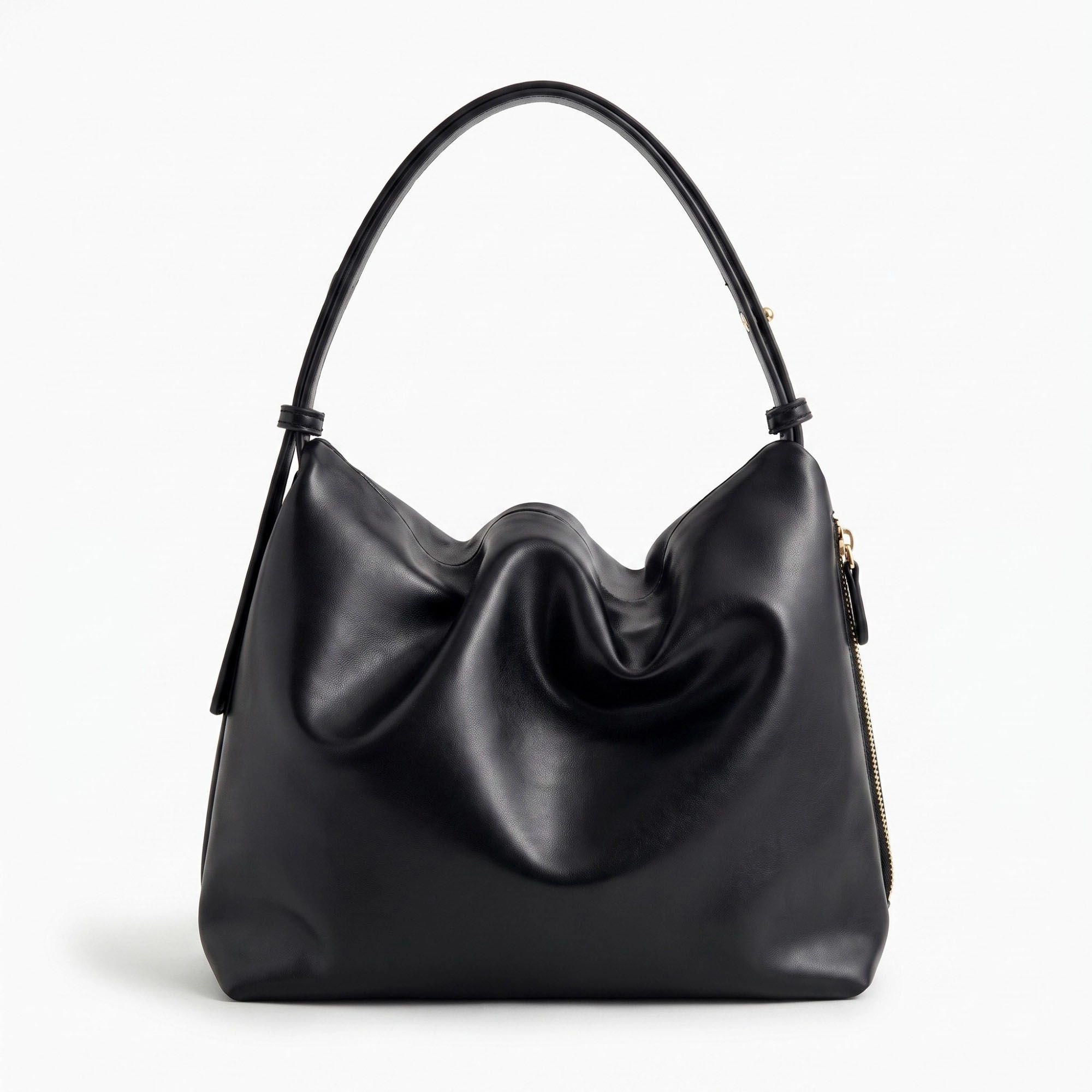 Alilang Women's Slouchy Hobo Shoulder Bag with Adjustable Strap and Side Zipper Closure 10x8.5x2.7in