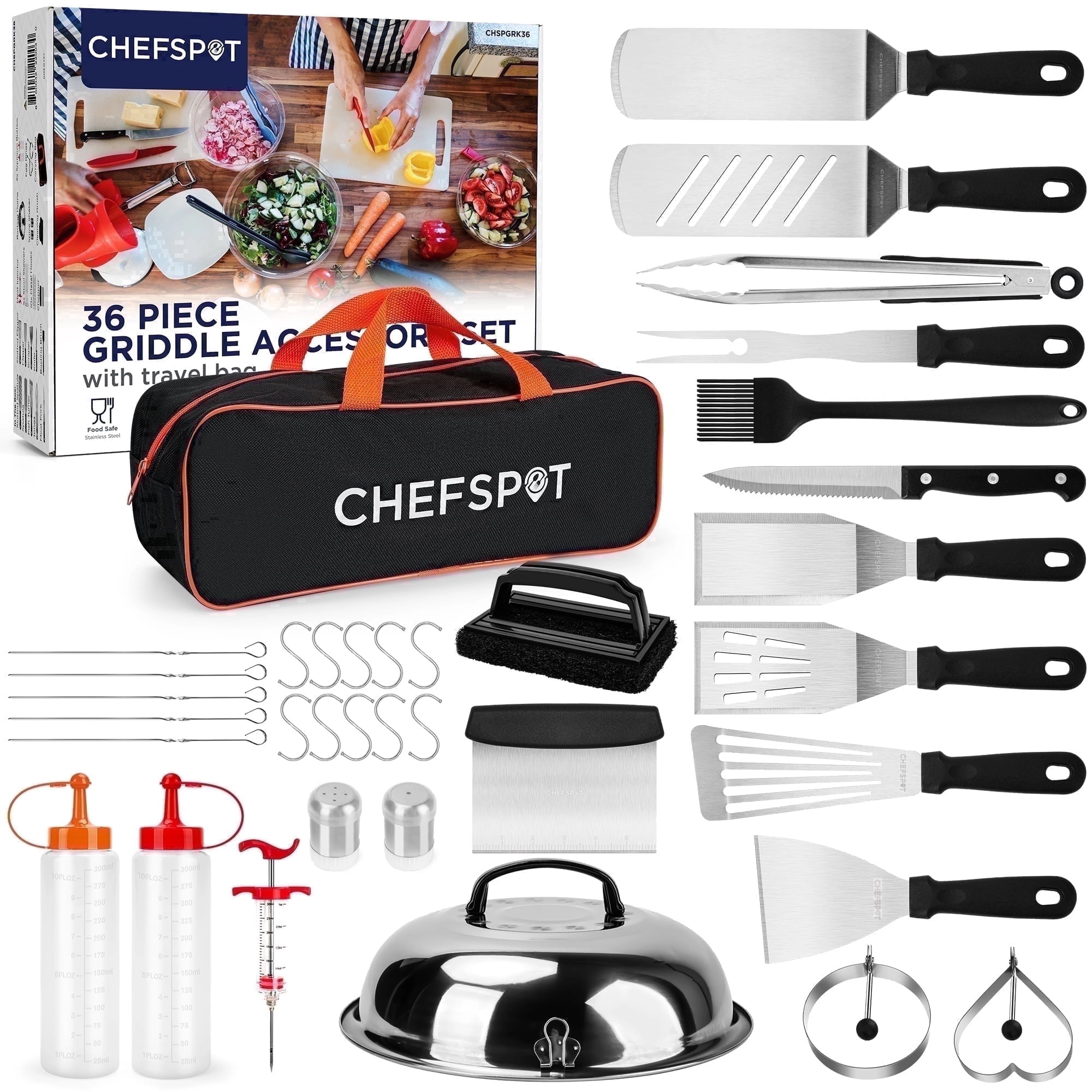 CHEFSPOT 36 Piece Griddle Accessories Kit With Carry Bag