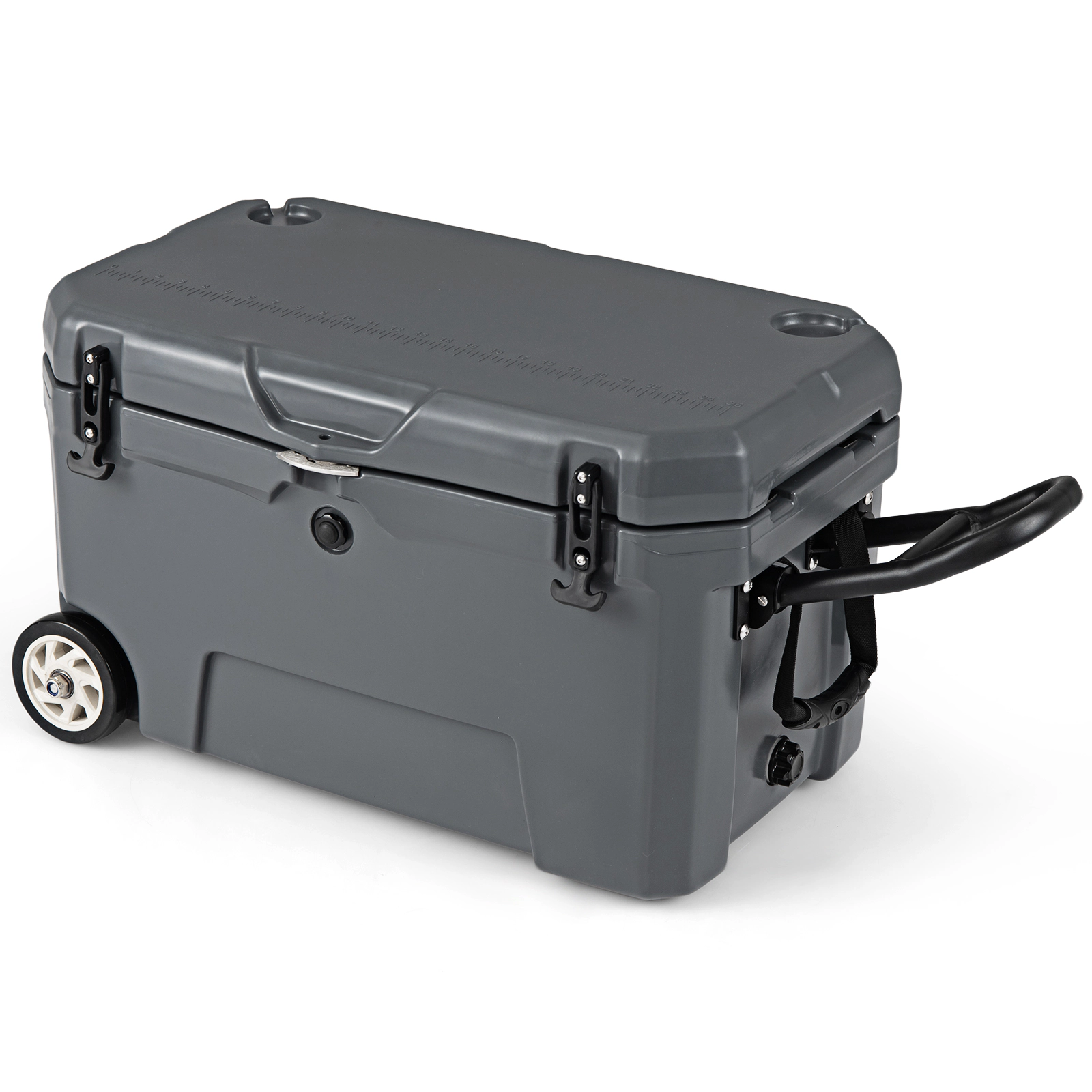 SUGIFT 52-qt 440-lb Capacity Insulated Hard Cooler with Wheels Built-in Ruler and 6-Day Ice Retention