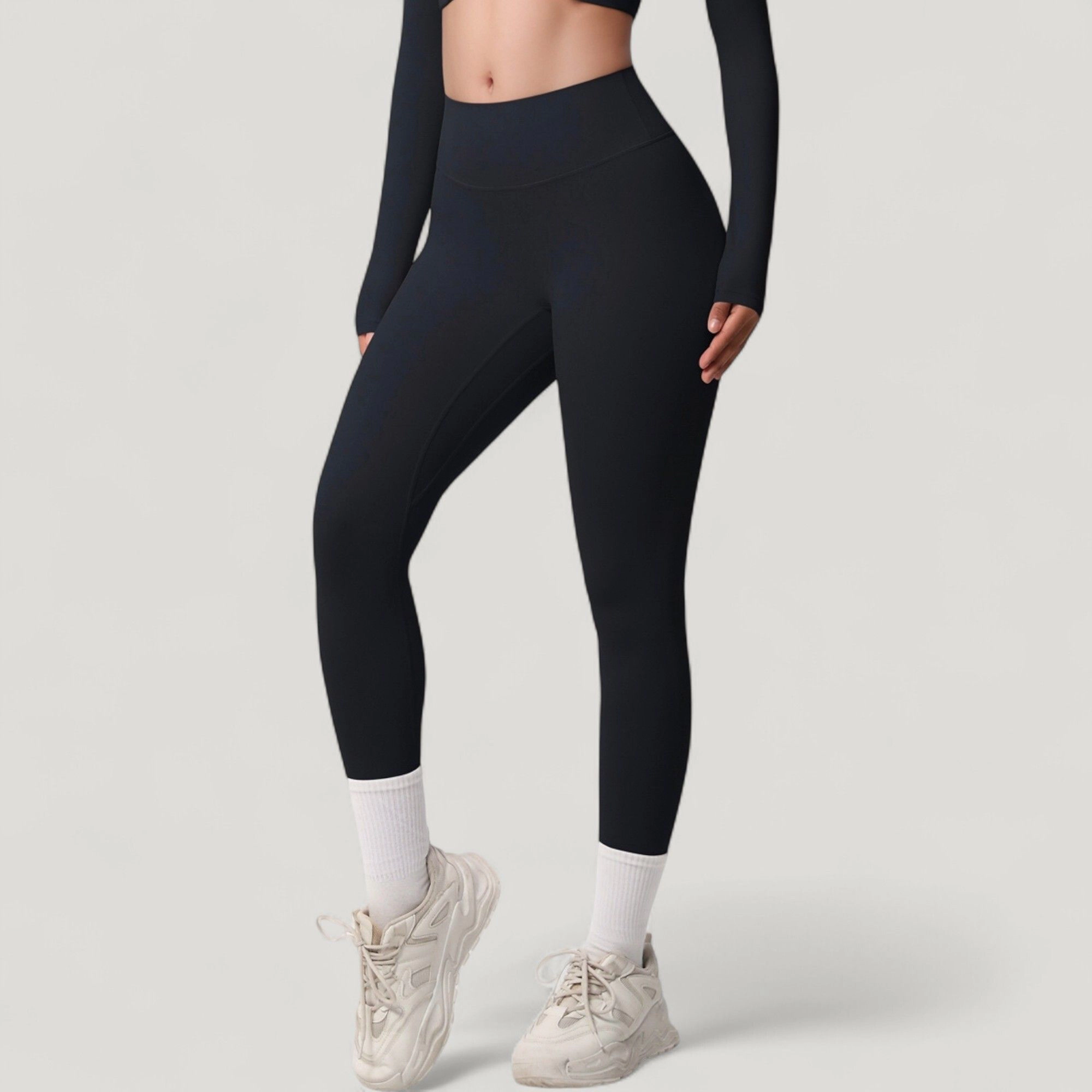 Anna-Kaci Active Women's High Waist Leggings with Side Pockets and Seamless Stretch Fabric for Everyday Wear