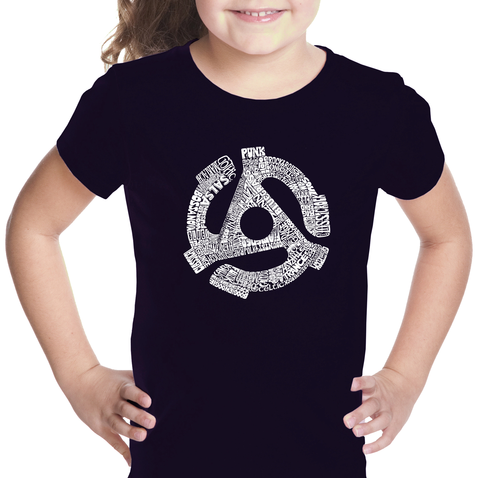 LA Pop Art Girls Word T-Shirt - Record Adapter