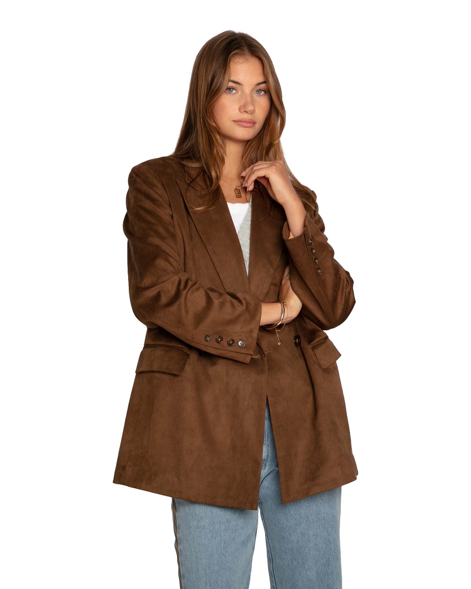 Belle & Bloom Charmer Faux Suede Blazer