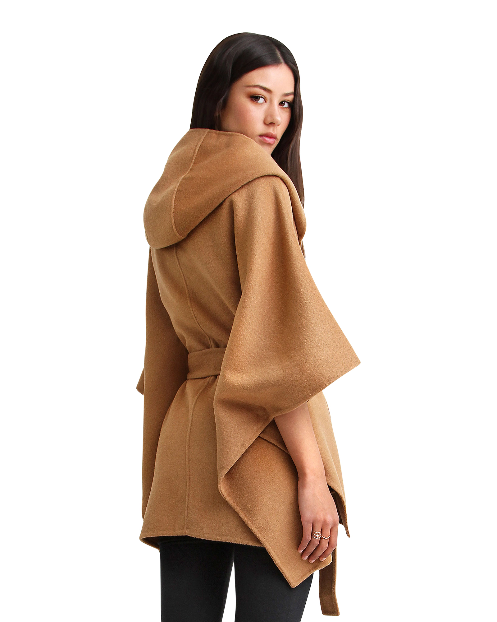 Belle & Bloom Womens Jackson Landing Wool Blend Cape Coat