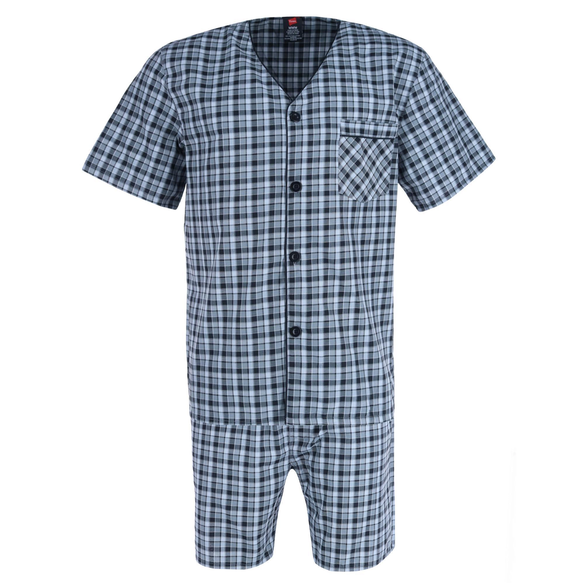 Hanes Big and Tall Short Sleeve Leg Pajama Set