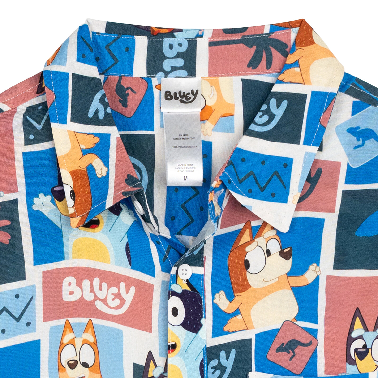 Bluey Matching Family Hawaiian Short Sleeve Button Down Shirt