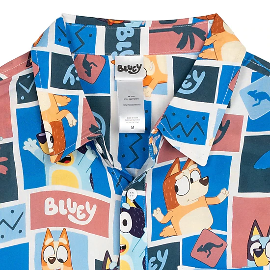 Bluey Matching Family Hawaiian Short Sleeve Button Down Shirt