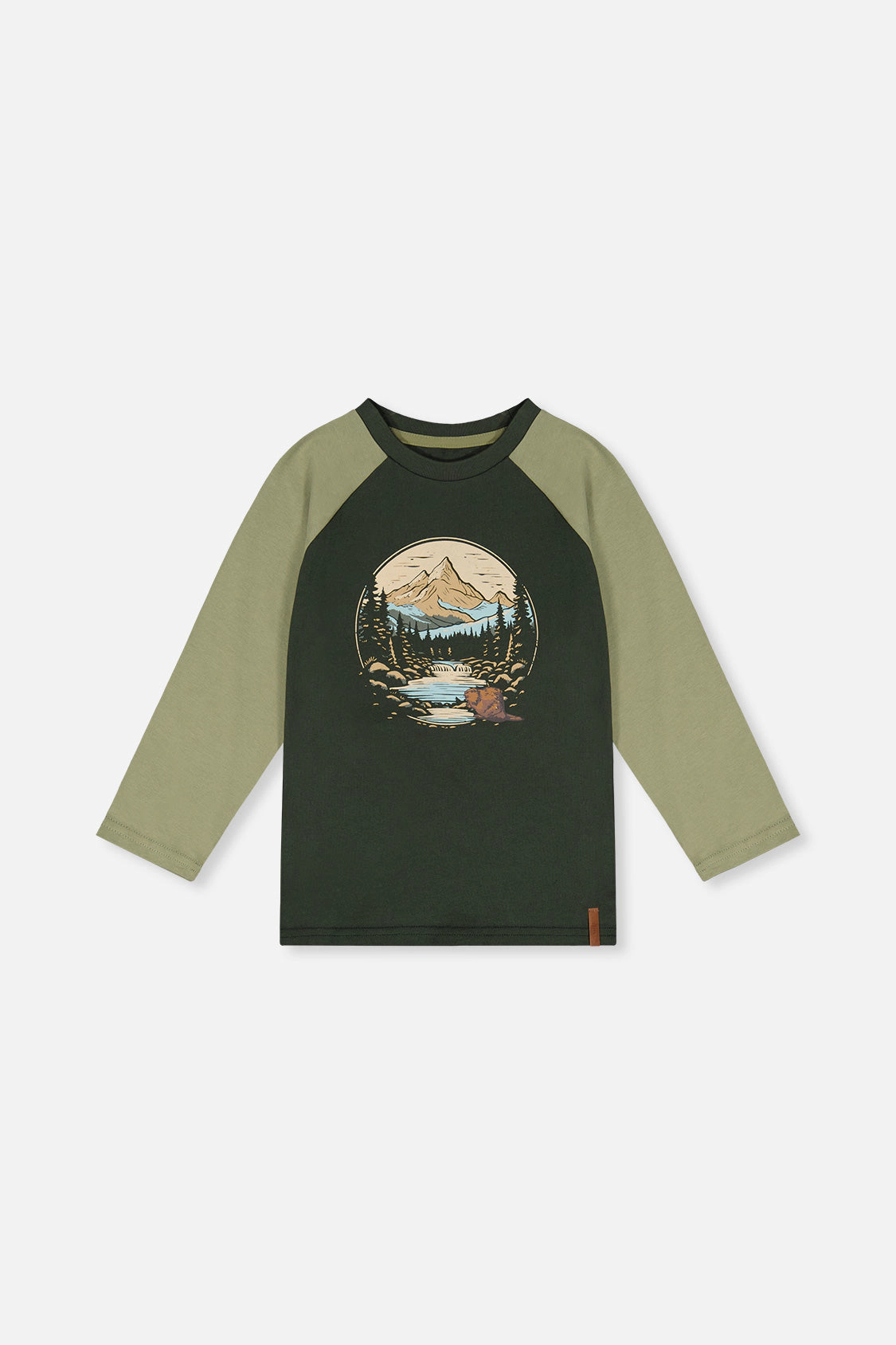 Deux par Boys Raglan T-Shirt with Nature Graphic