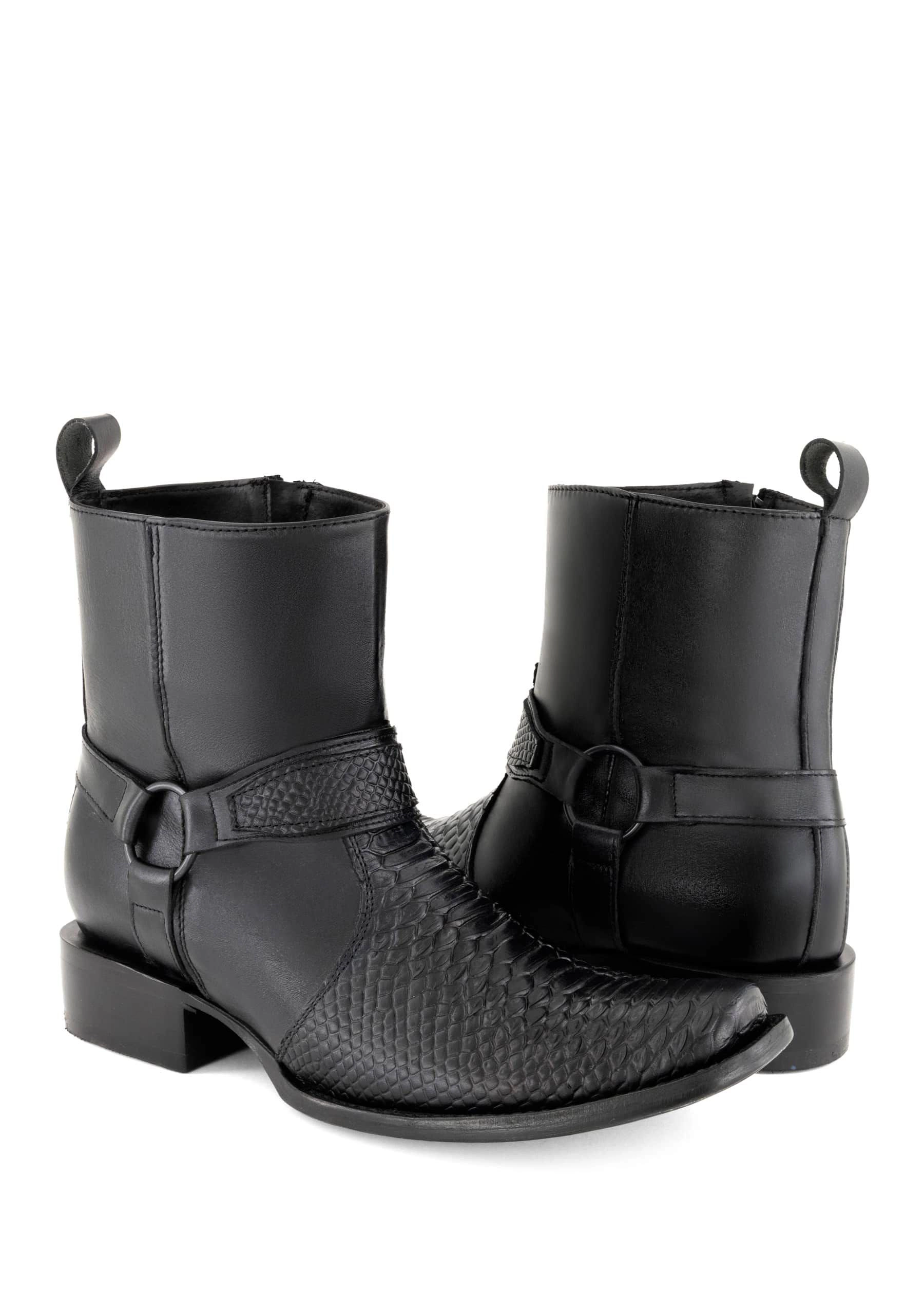 Forastero Mens Leather Slip-On Boots