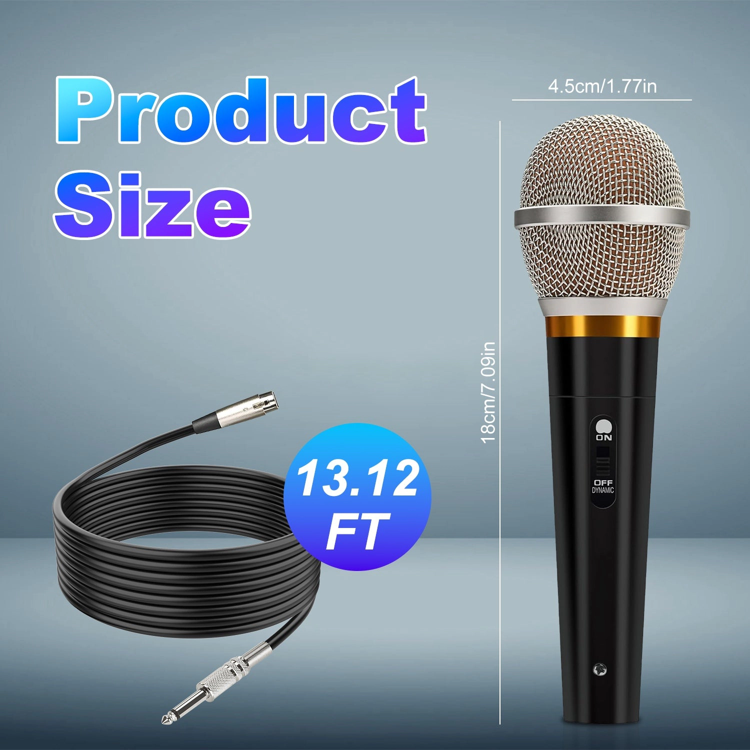 GBruno Cardioid Dynamic XLR Microphone With Cable