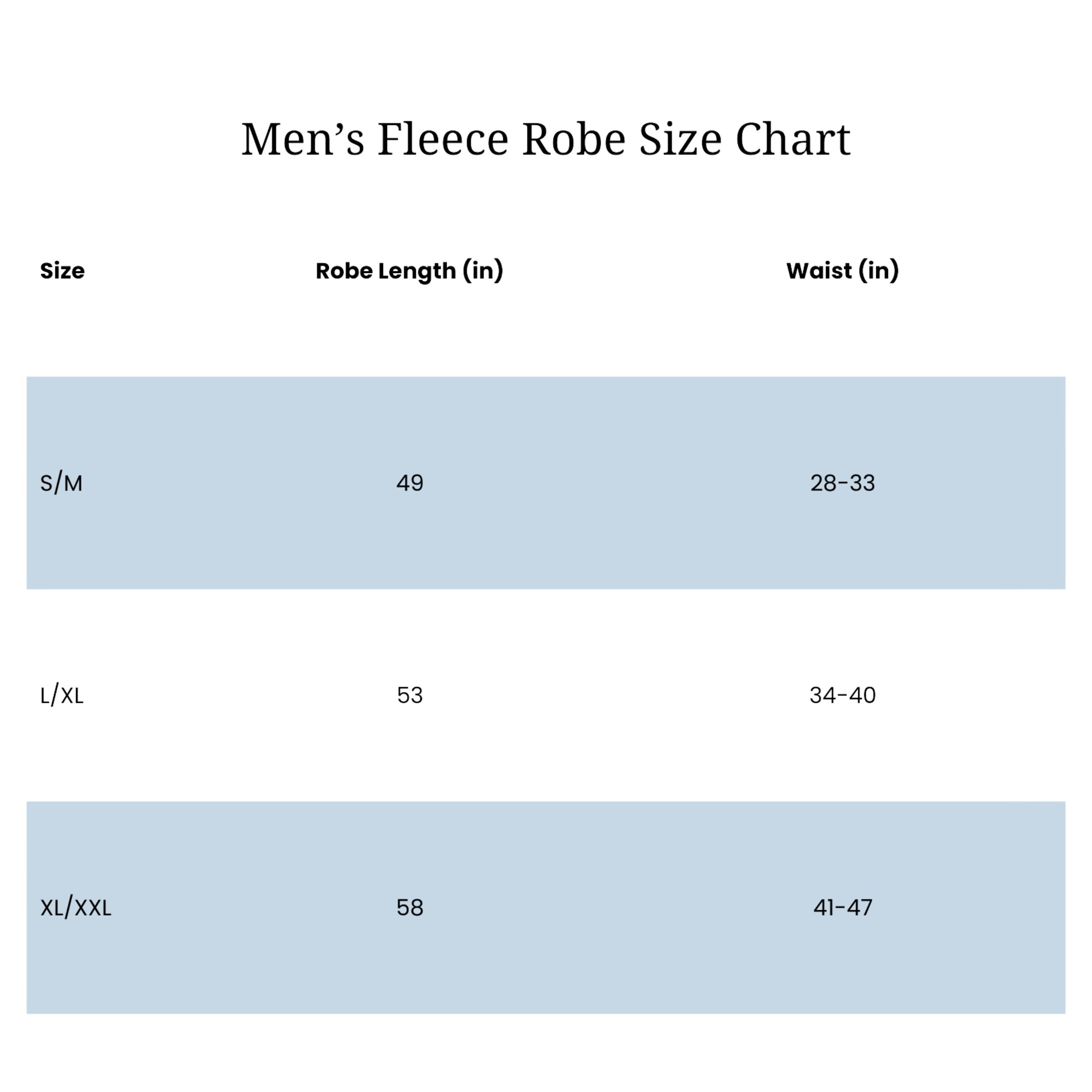 Leveret Mens Solid Micro Fleece Shawl Collar Robe