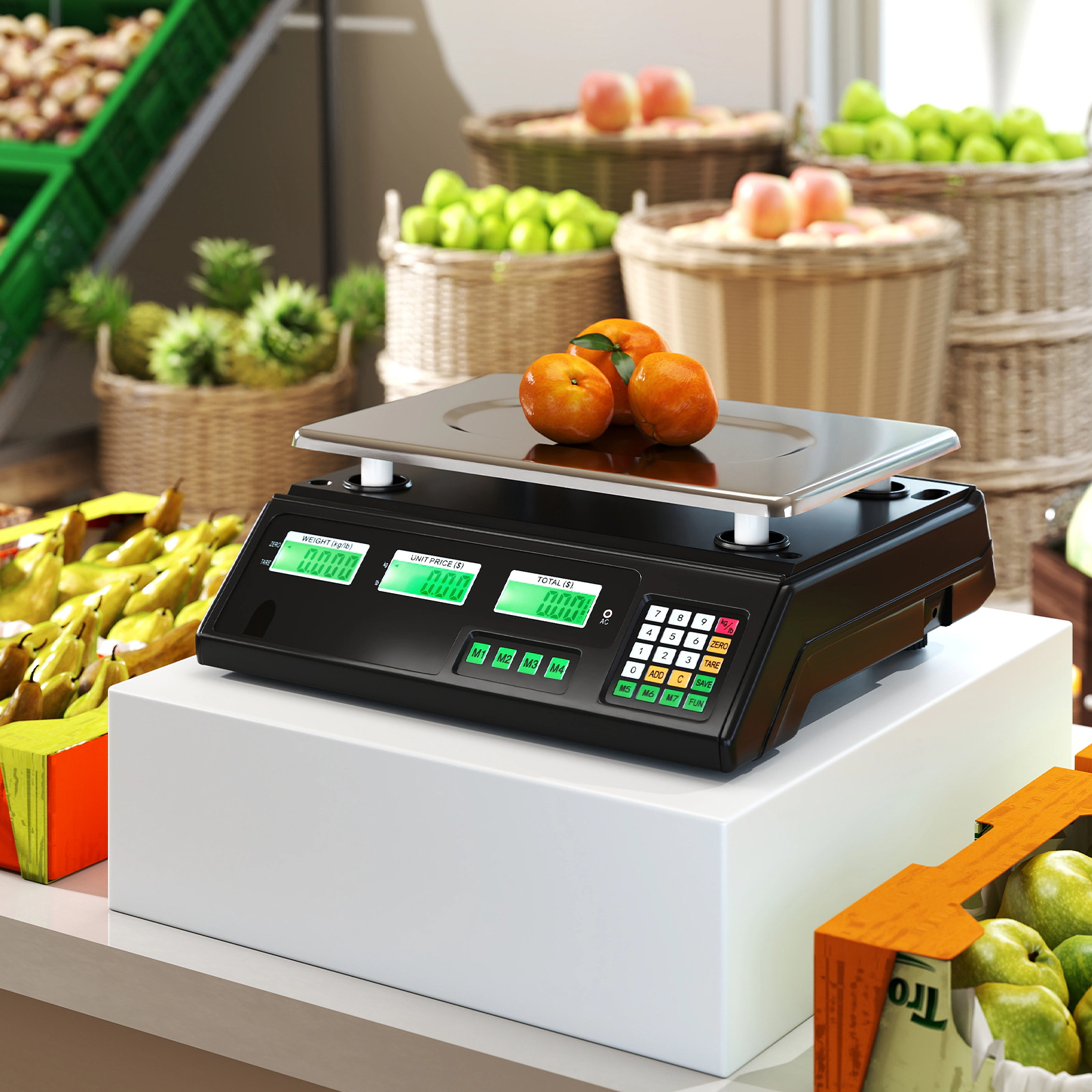 SUGIFT 88 lb Price Computing Scale Black Digital Commercial Food Scale with Counting