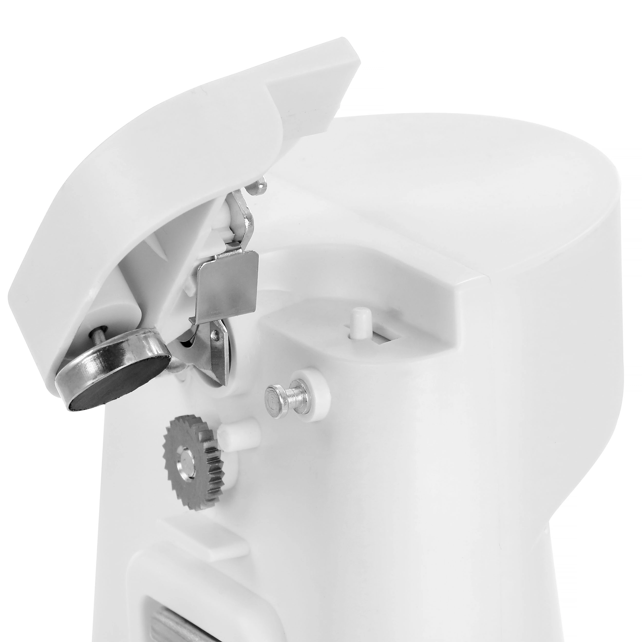 Better Chef Deluxe Electric Can Opener with Built in Knife Sharpener and Bottle Opener in White