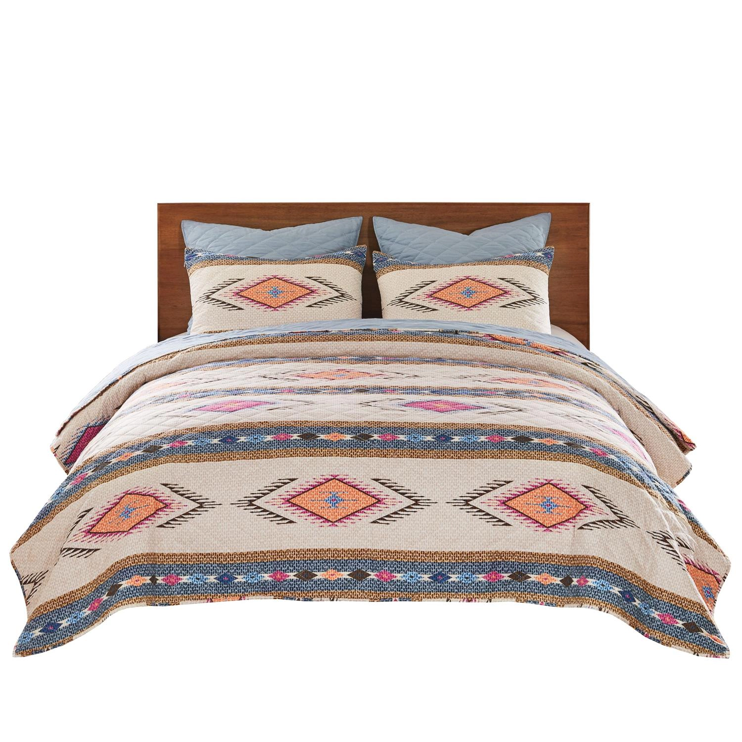 Greenland Home Fashions Cheyenne Luxurious Modern Design 3 Piece s Quilt Set Spirit