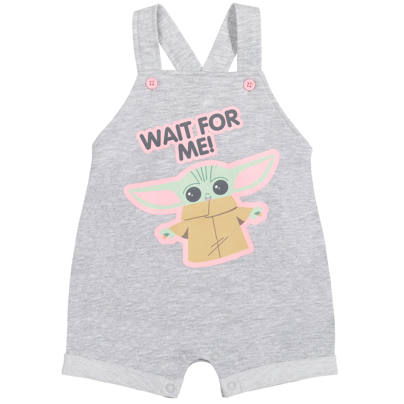 Star Wars The Mandalorian Grogu Baby Girls' Shortall and T-Shirt Set