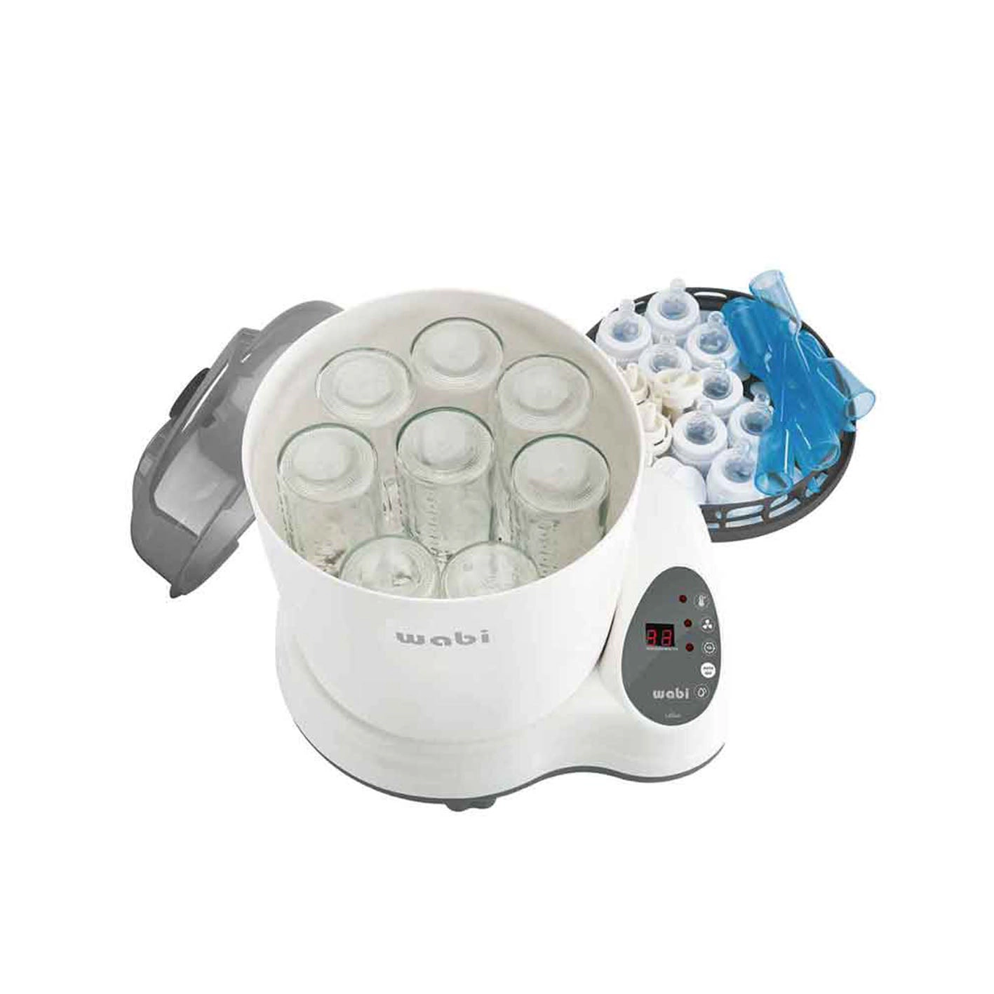 WABI BABY® 3-in-1 Steam Sterilizer, Dryer & Storage - Holds 8 Bottles