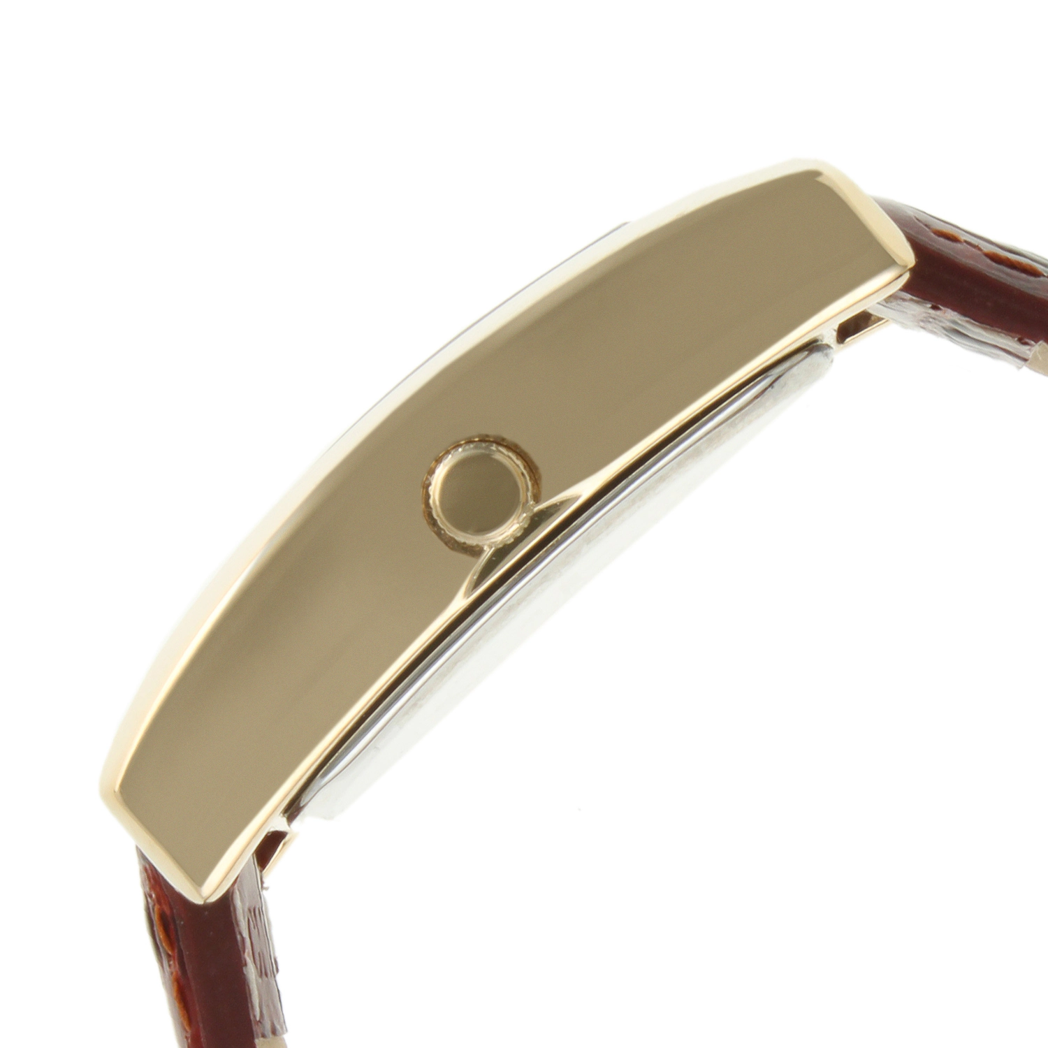 Peugeot Women's 34x20mm Contour Dress Watch Brown Leather Strap