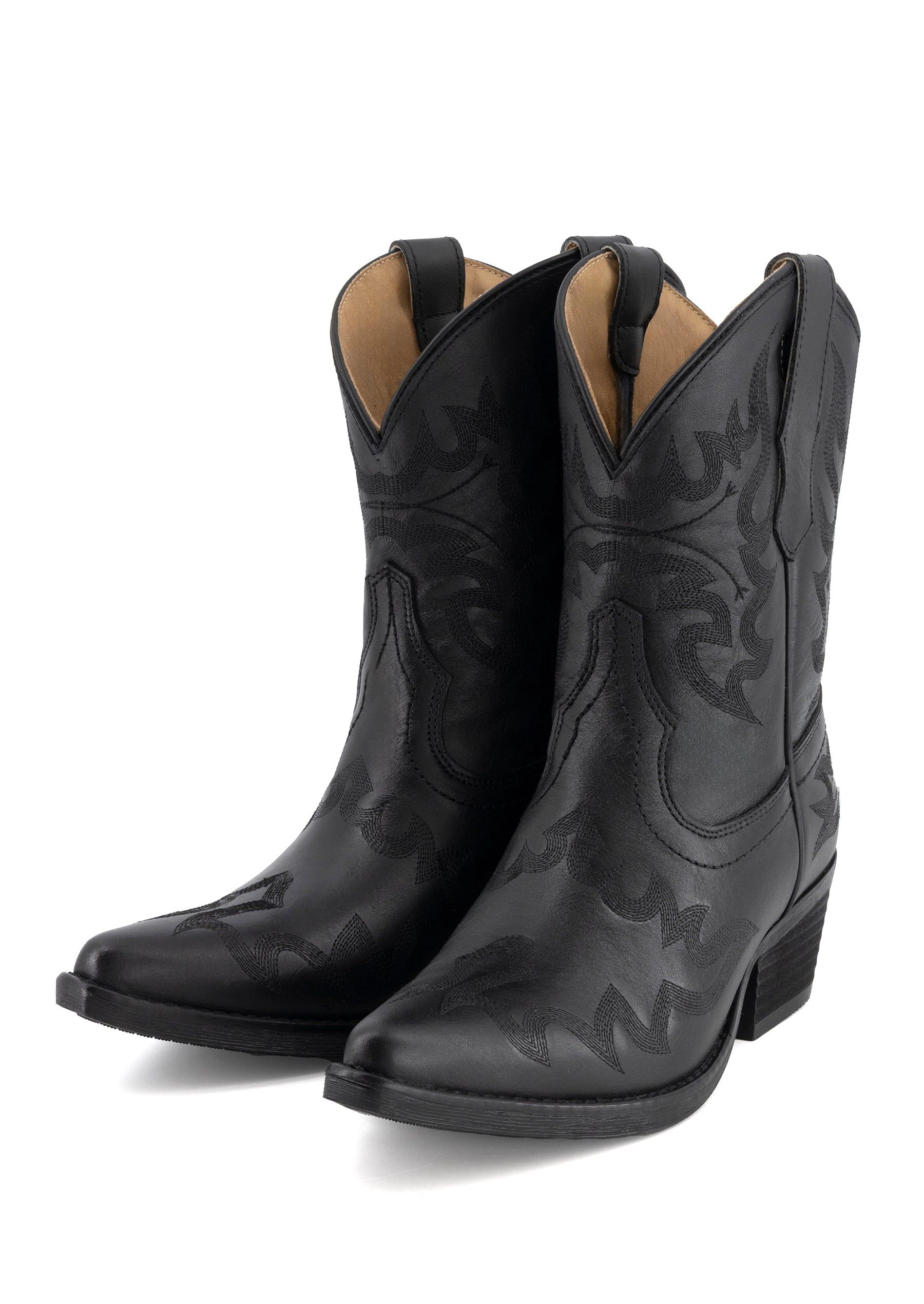 Forastero Womens Leather Slip-On Boots