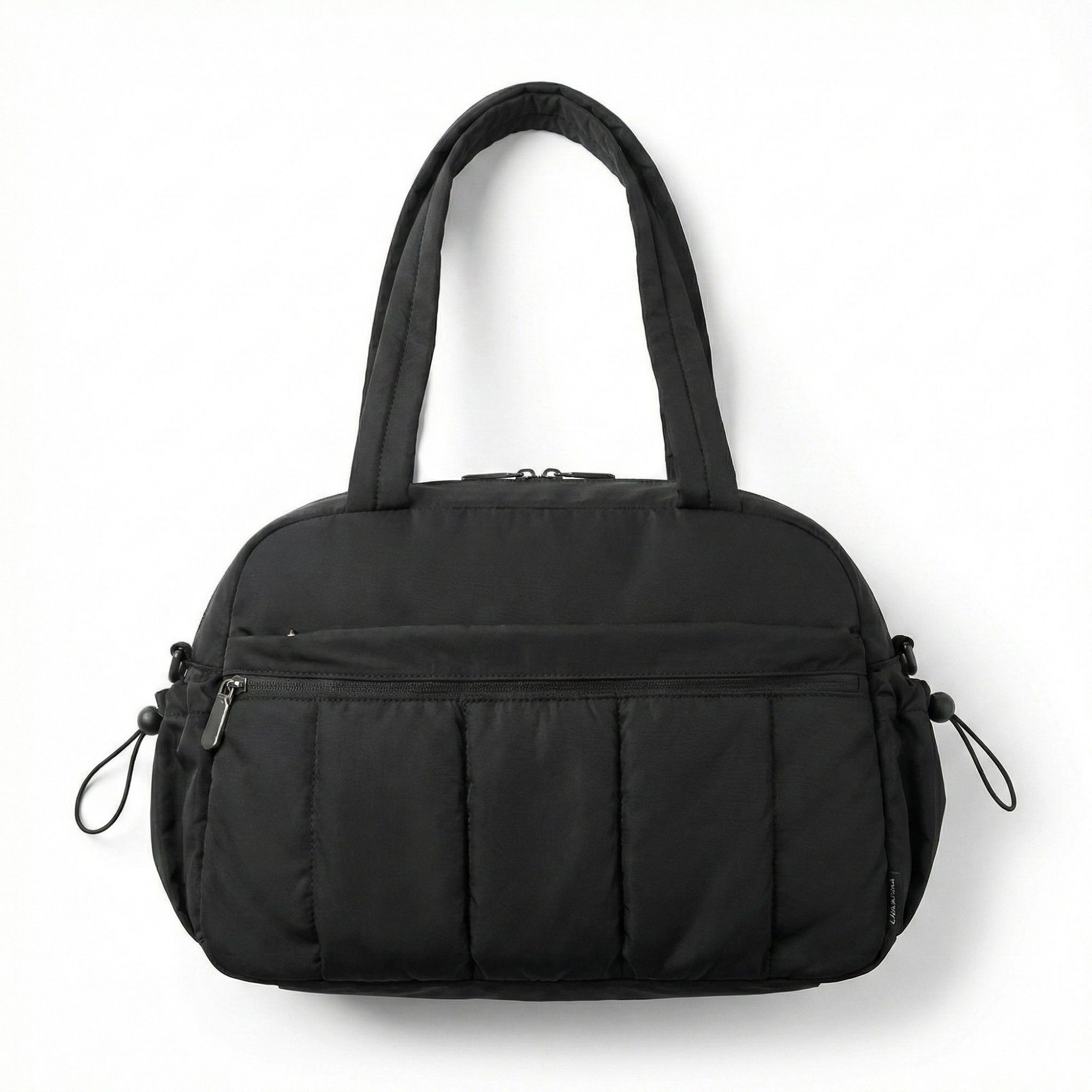 Alilang Women's Quilted Sports Duffle Bag with Adjustable Shoulder Strap Multi Pocket Storage and Top Handles