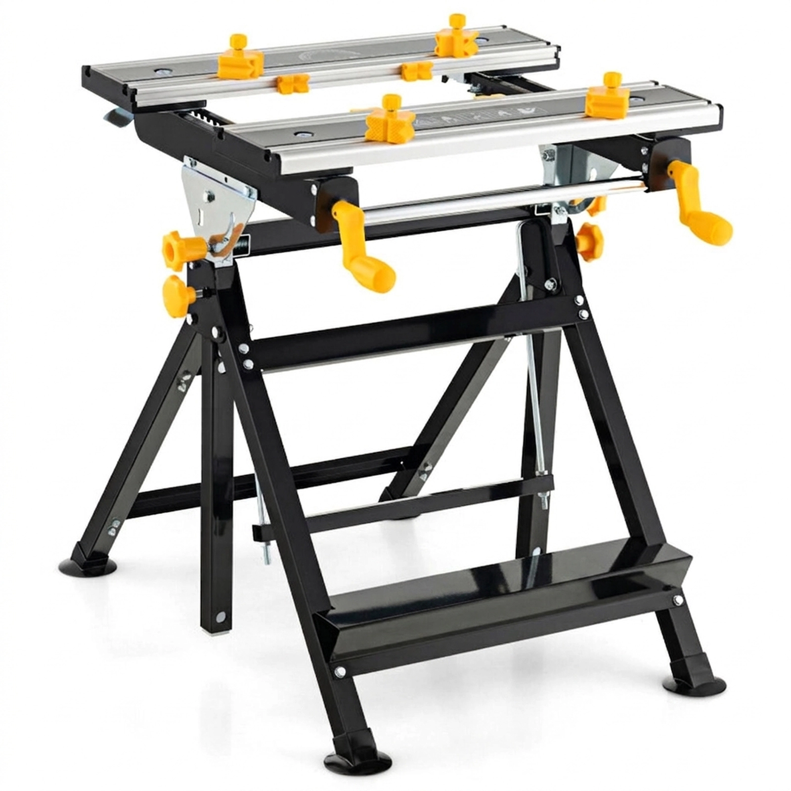 SUGIFT 220-lb Capacity Folding Work Table with 7-Level Height Adjustment and 4-Angle Tilting Platform