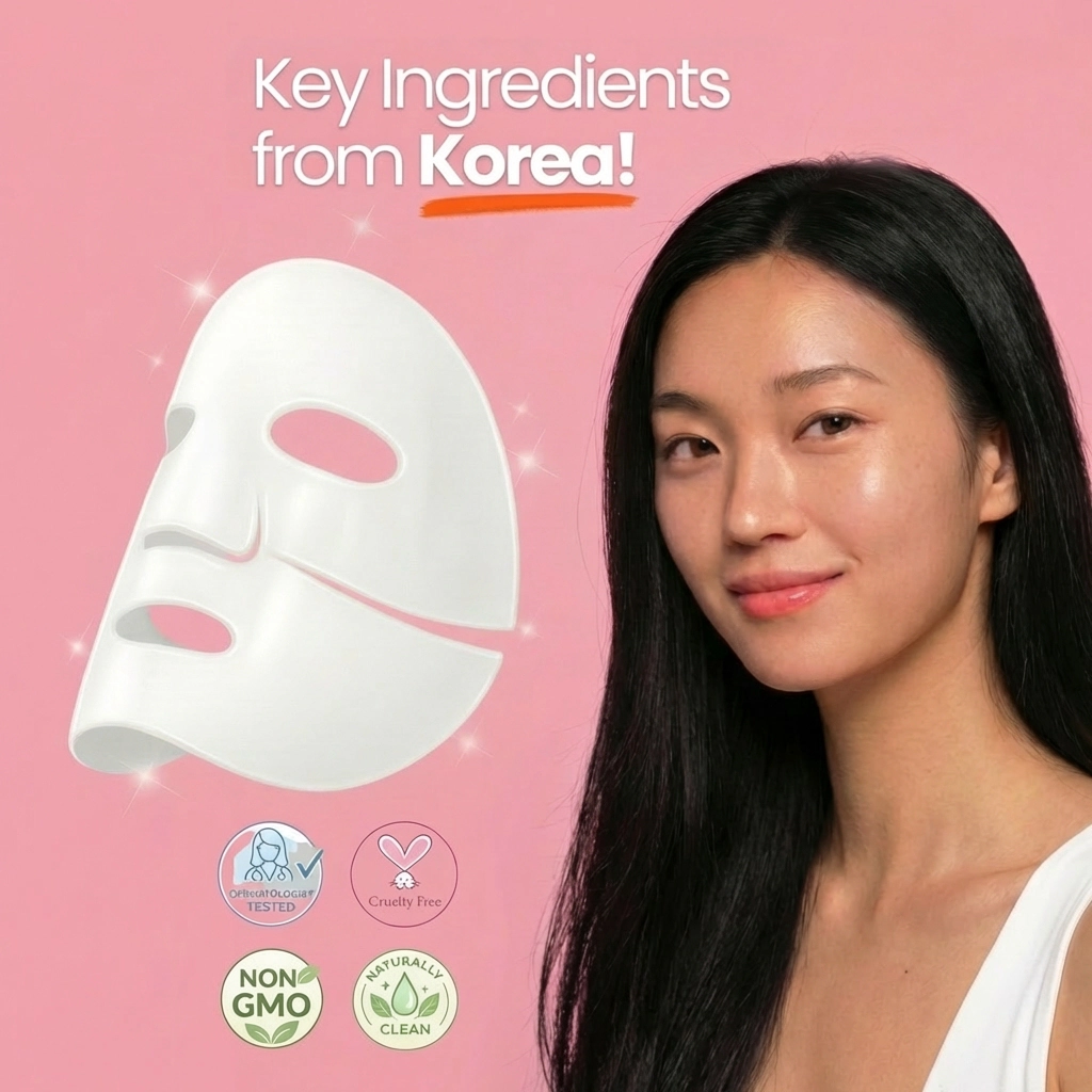 Lovery  Korean Beauty and Skincare Glass Skin Renewal Set with Collagen Hydrogel Masks and Multipurpose Toner Pads