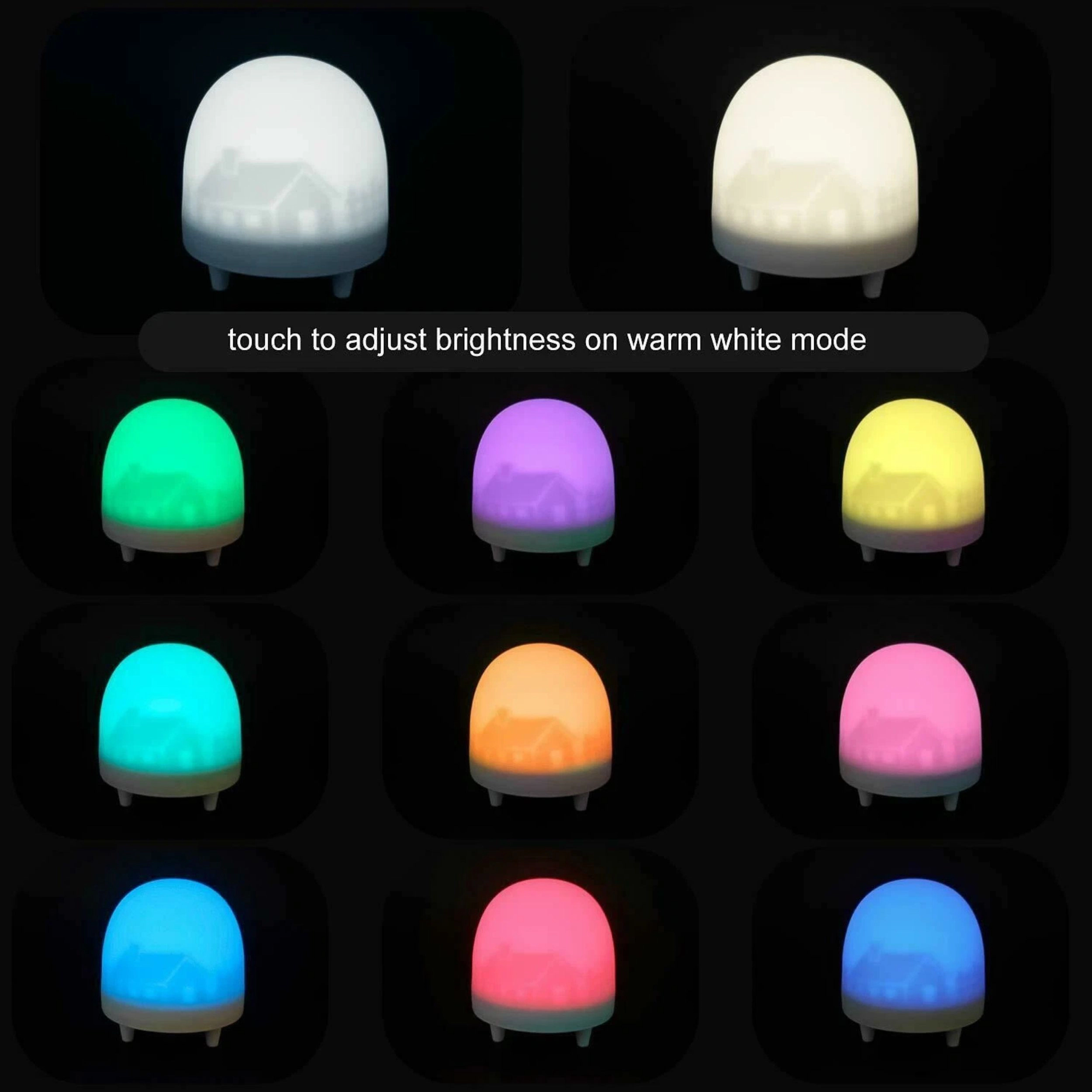 Home Collection Silicone LED Touch Night Light Rechargeable Color Changing Lamp