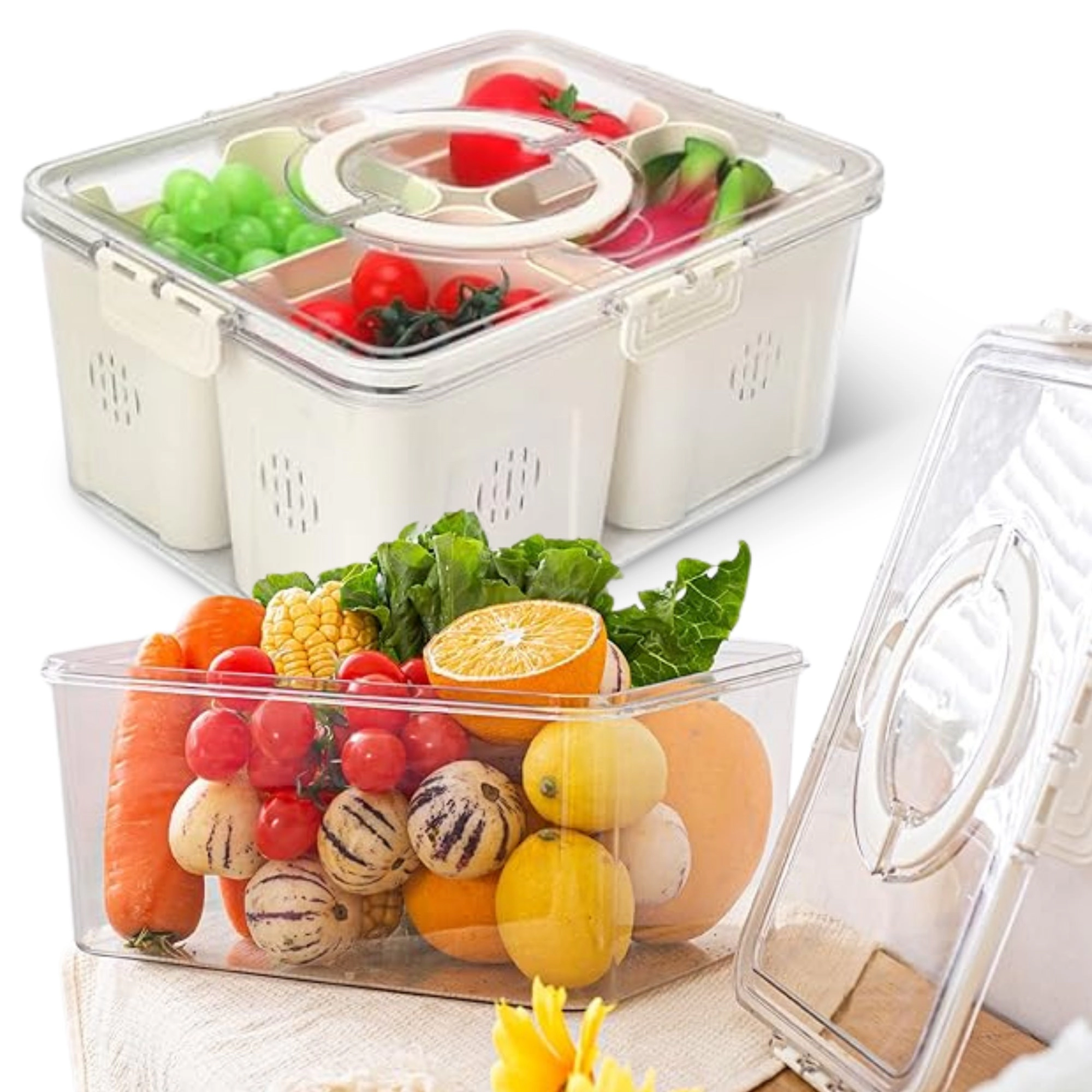 Cheer Collection Airtight Food Storage Container with Multi-Compartment