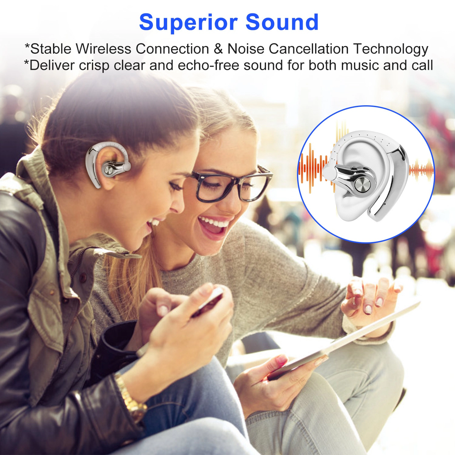 GBruno Wireless In-Ear Earpiece With Microphone