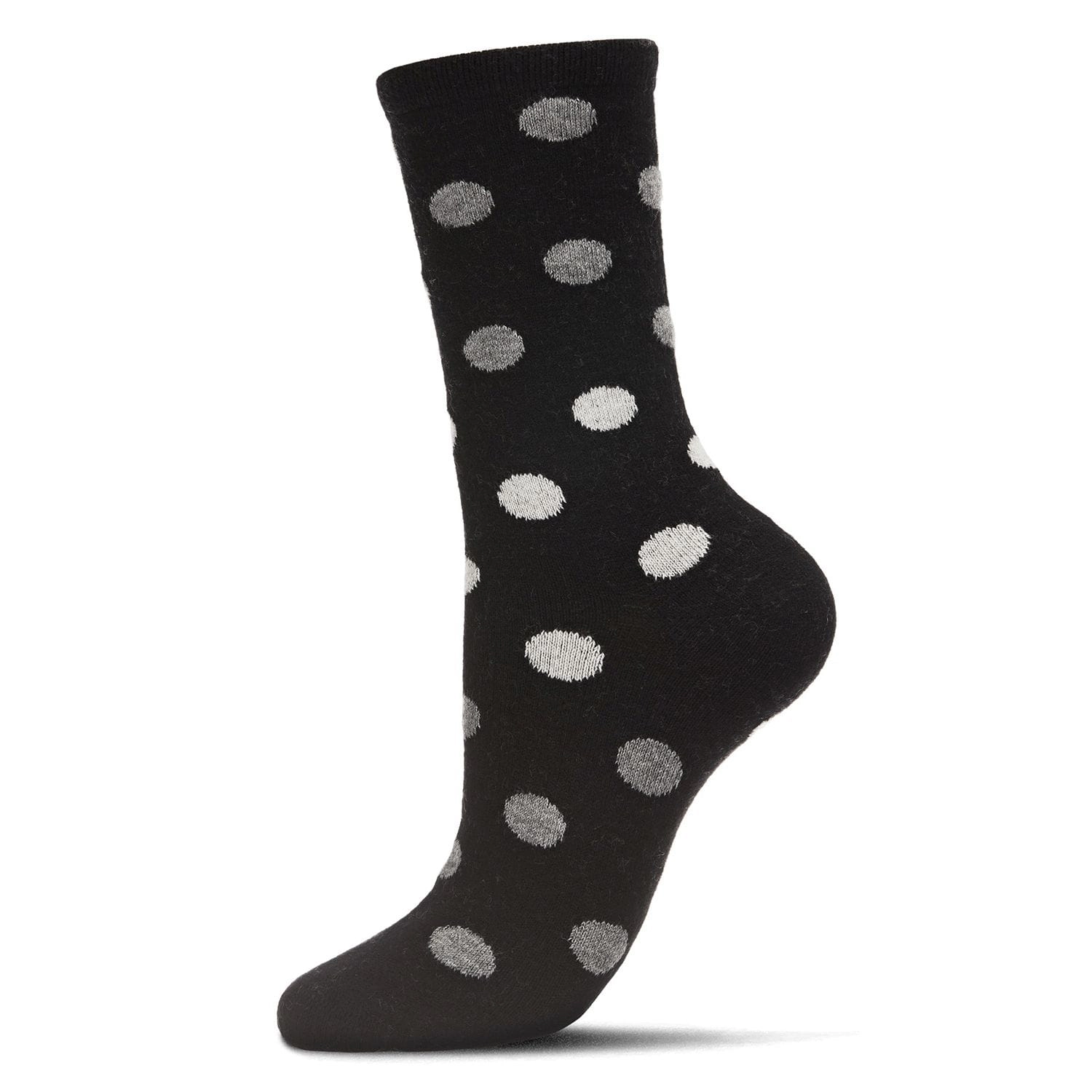 MeMoi Women's Multi Shade Polka Dot Cashmere Blend Crew Socks