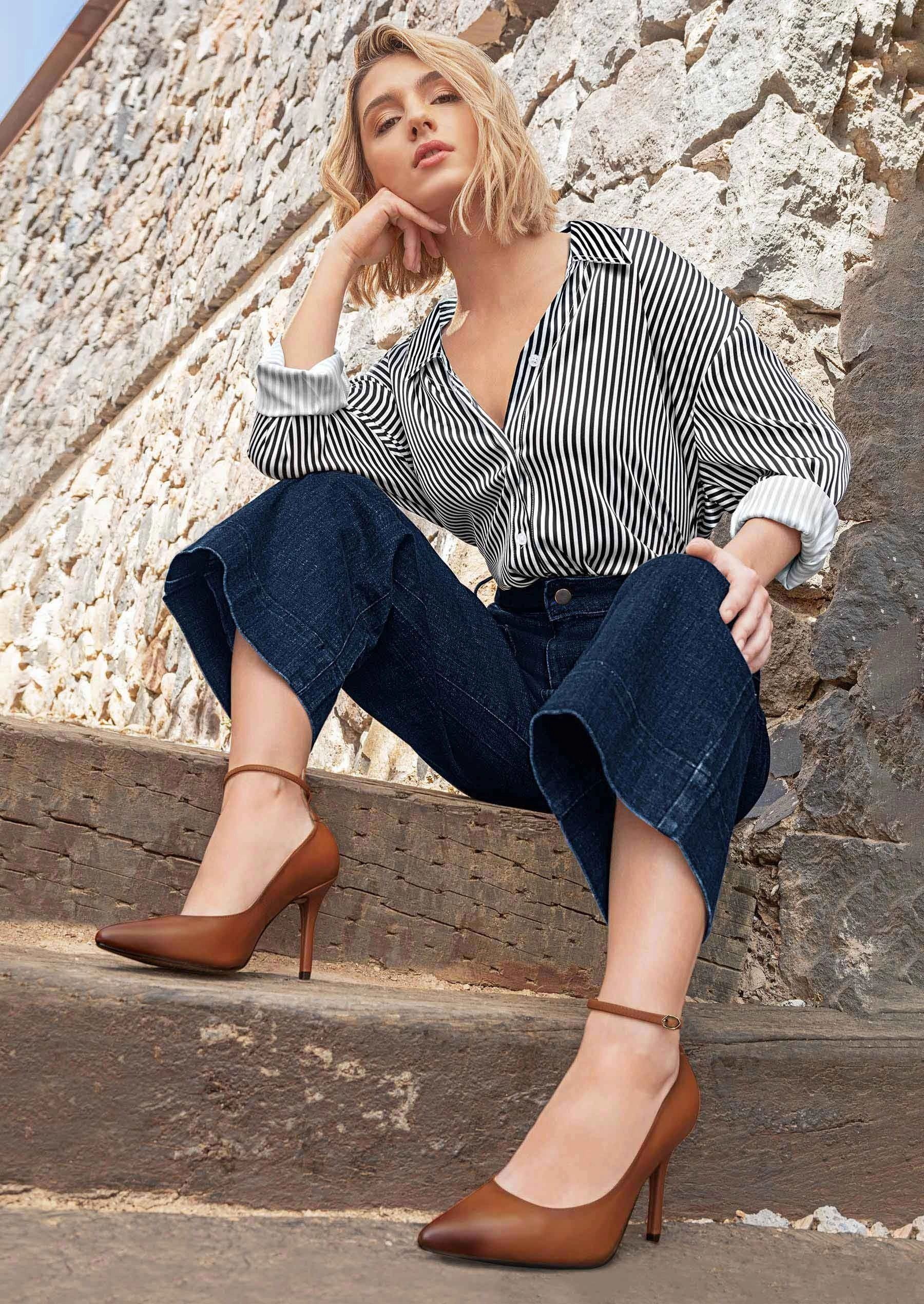 Andrea Heels With Ankle Strap