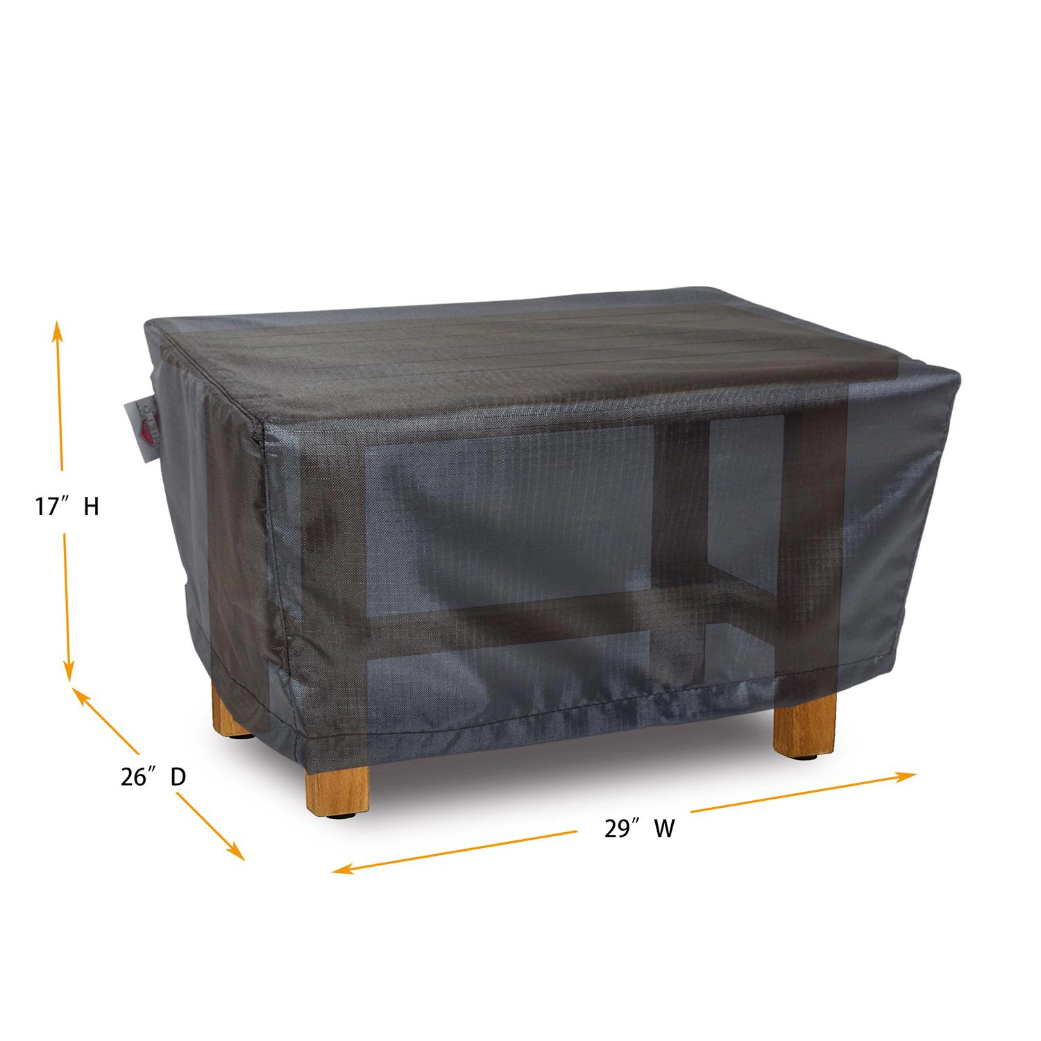 Summerset Shield Ottoman Cover Ultimate Protection for Your Outdoor Furniture 29" x 26" x 17" Mercury