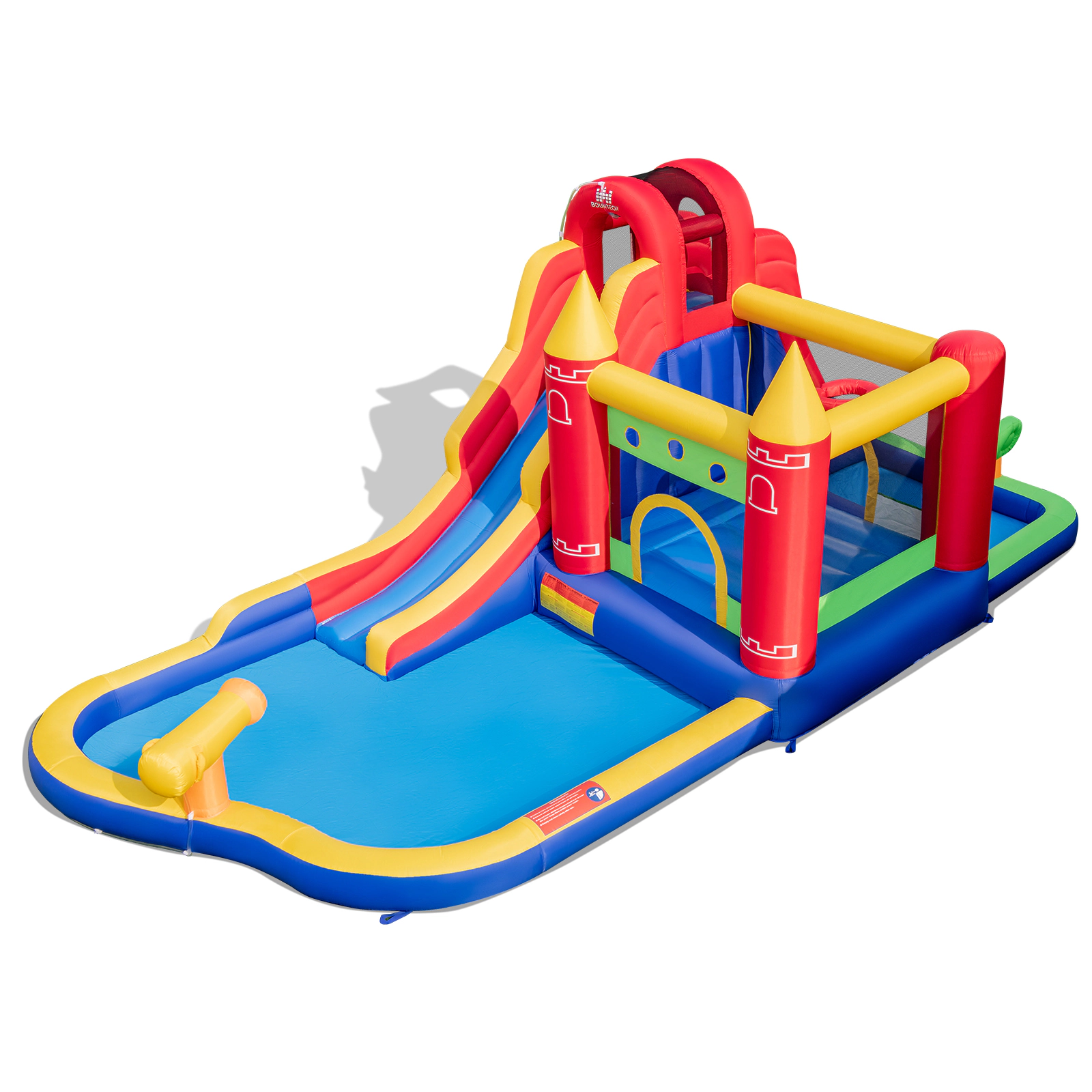 Hivvago 9-in-1 Inflatable Bounce Castle with Water Slide and Splash Pool without Blower