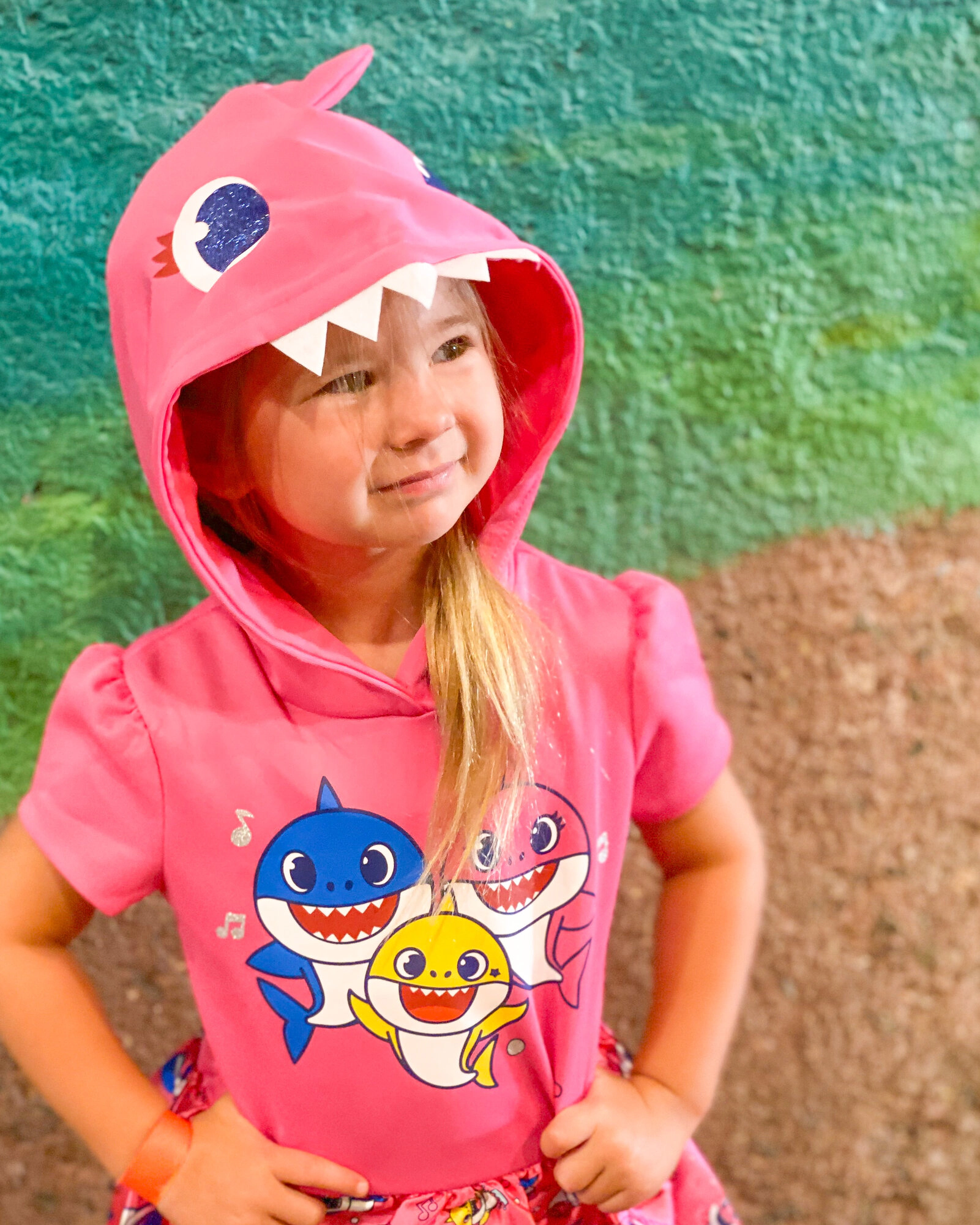 Pinkfong Baby Shark Girls' Cosplay Hooded Tutu Dress
