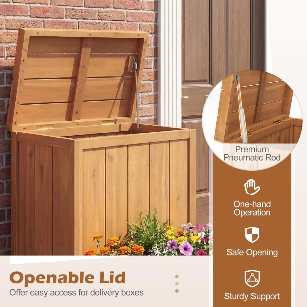Hivvago Package Delivery Box with Planter Box for Pool Accessories and Garden Tools