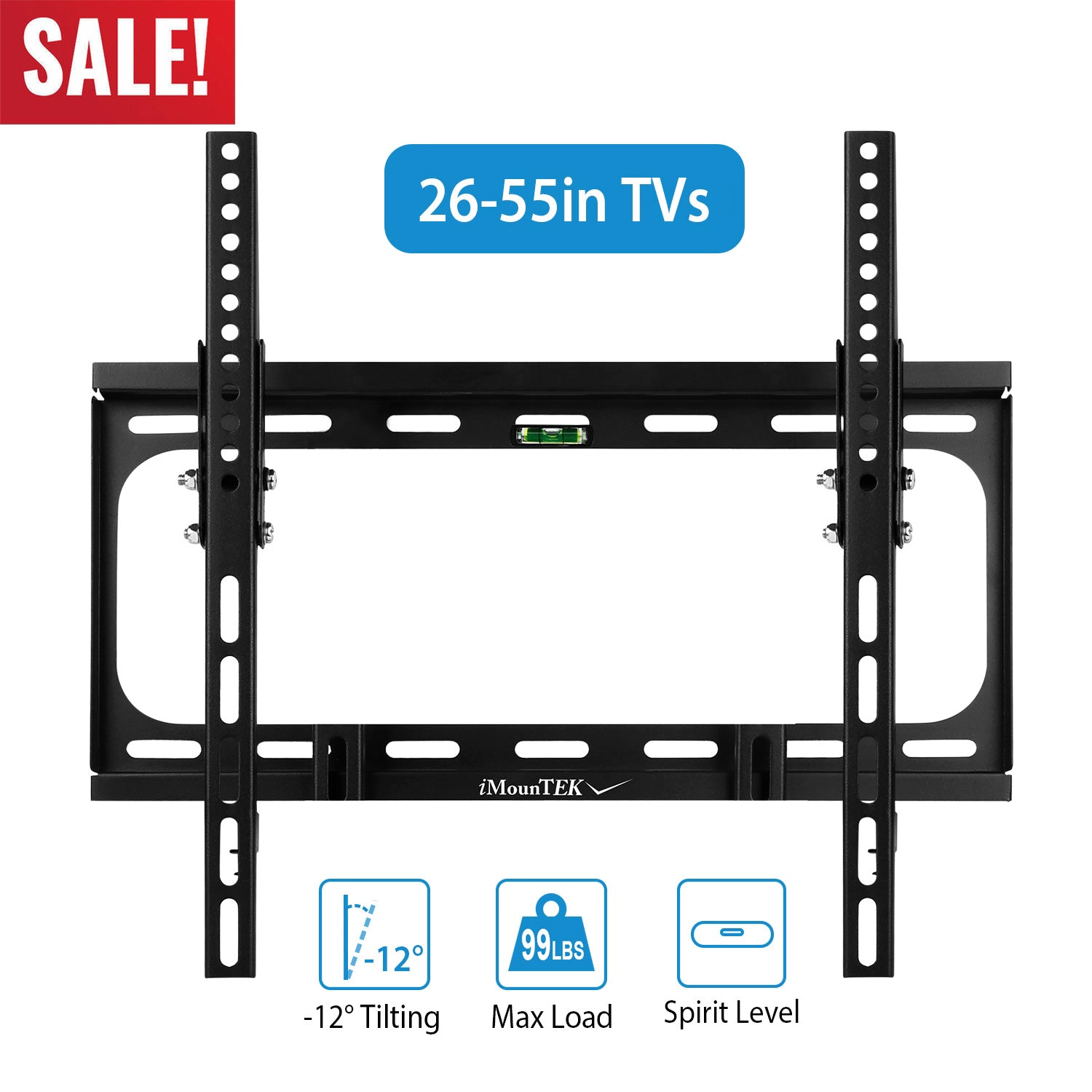 GBruno Tilt Dual Arm 55 Inch TV Wall Mount Bracket