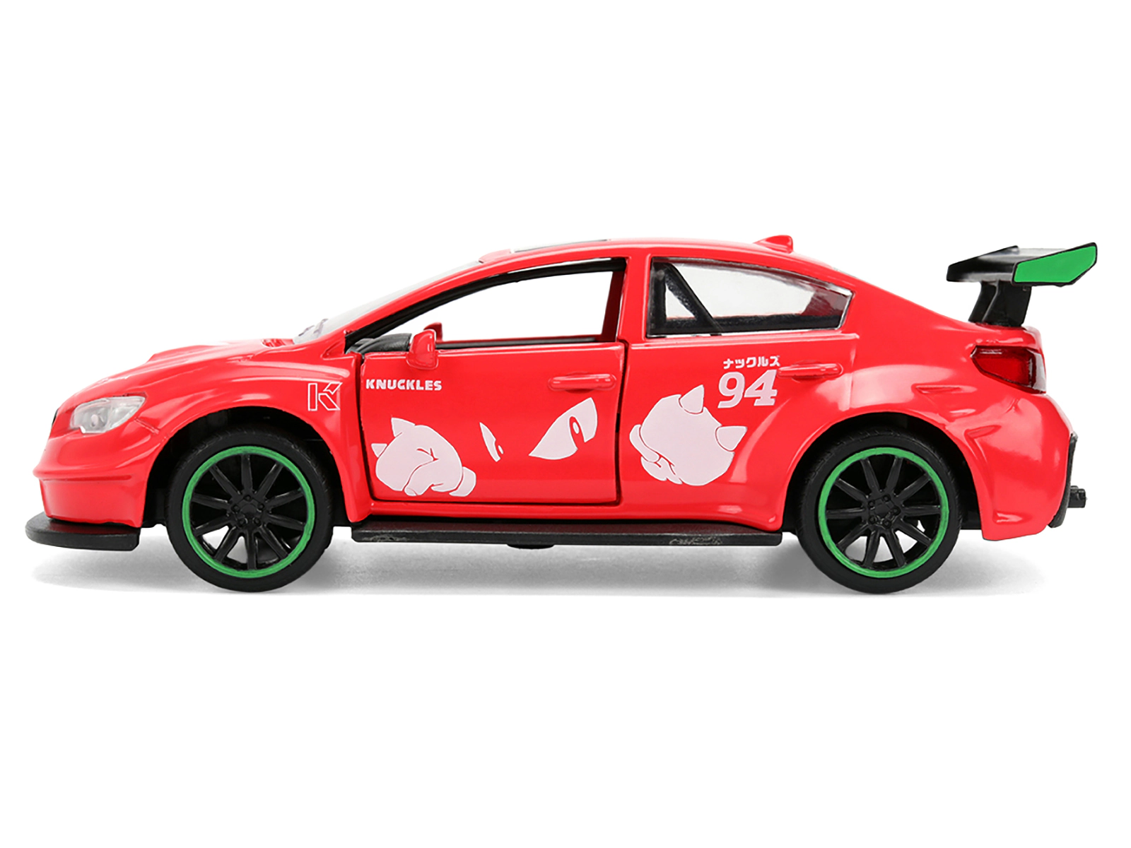 Jada 2016 Subaru WRX STI Red with "Knuckles" Graphics "Sonic the Hedgehog" (1991) Video Game "Hollywood Rides"