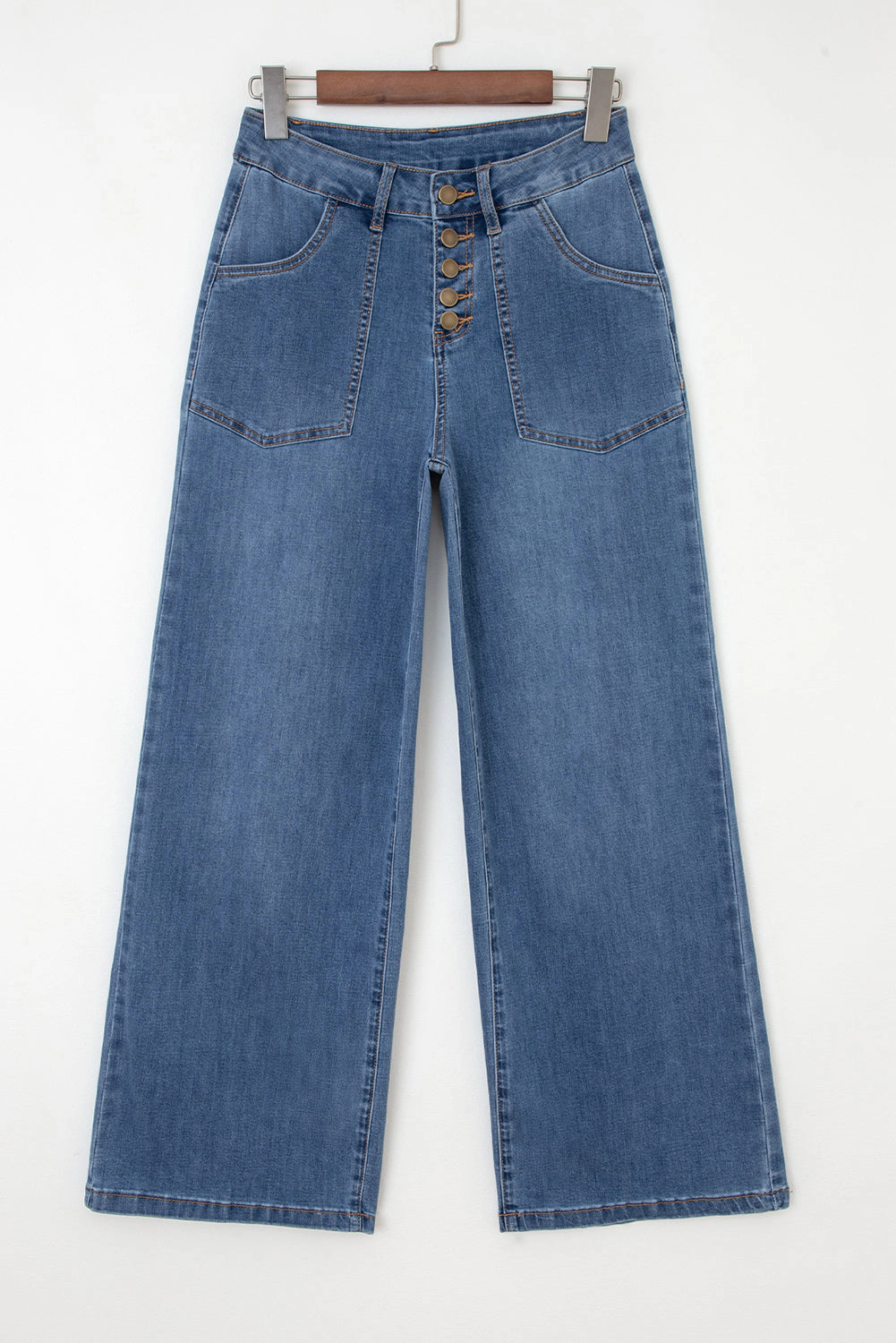 Threaded Pear Women's Aleah Waist Wide Leg Jeans
