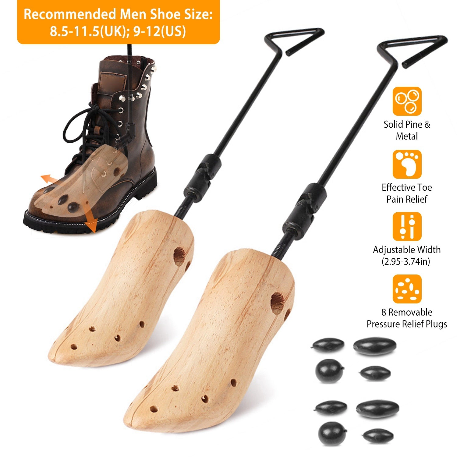 GBruno Adjustable Wooden Boot Stretcher Shaper