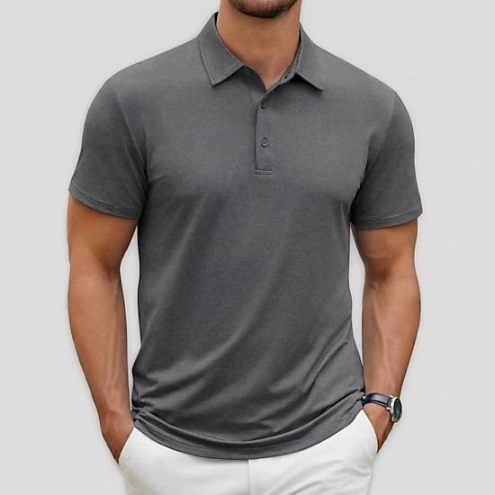 COOFANDY Men's Regular Fit Short Sleeve Collar Neck Polo Shirt
