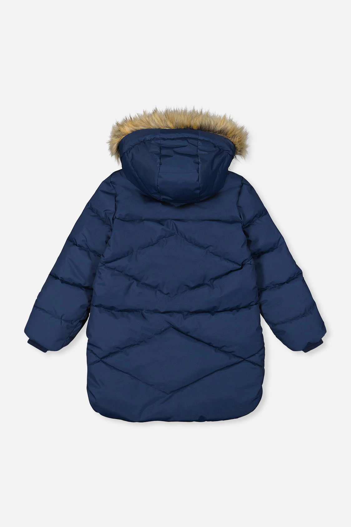 Deux par Girls Diamond Quilted Long Winter Puffer Coat