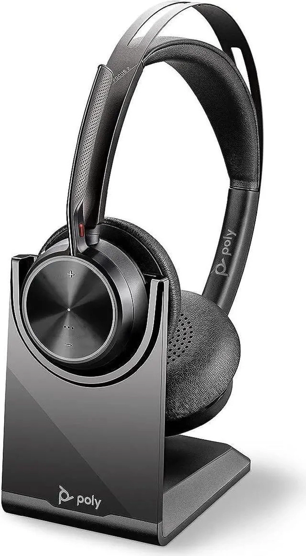 Poly - Voyager Focus 2 UC USB-A Headset with Stand (Plantronics) - Bluetooth Stereo Headset with Boom Mic - USB-A